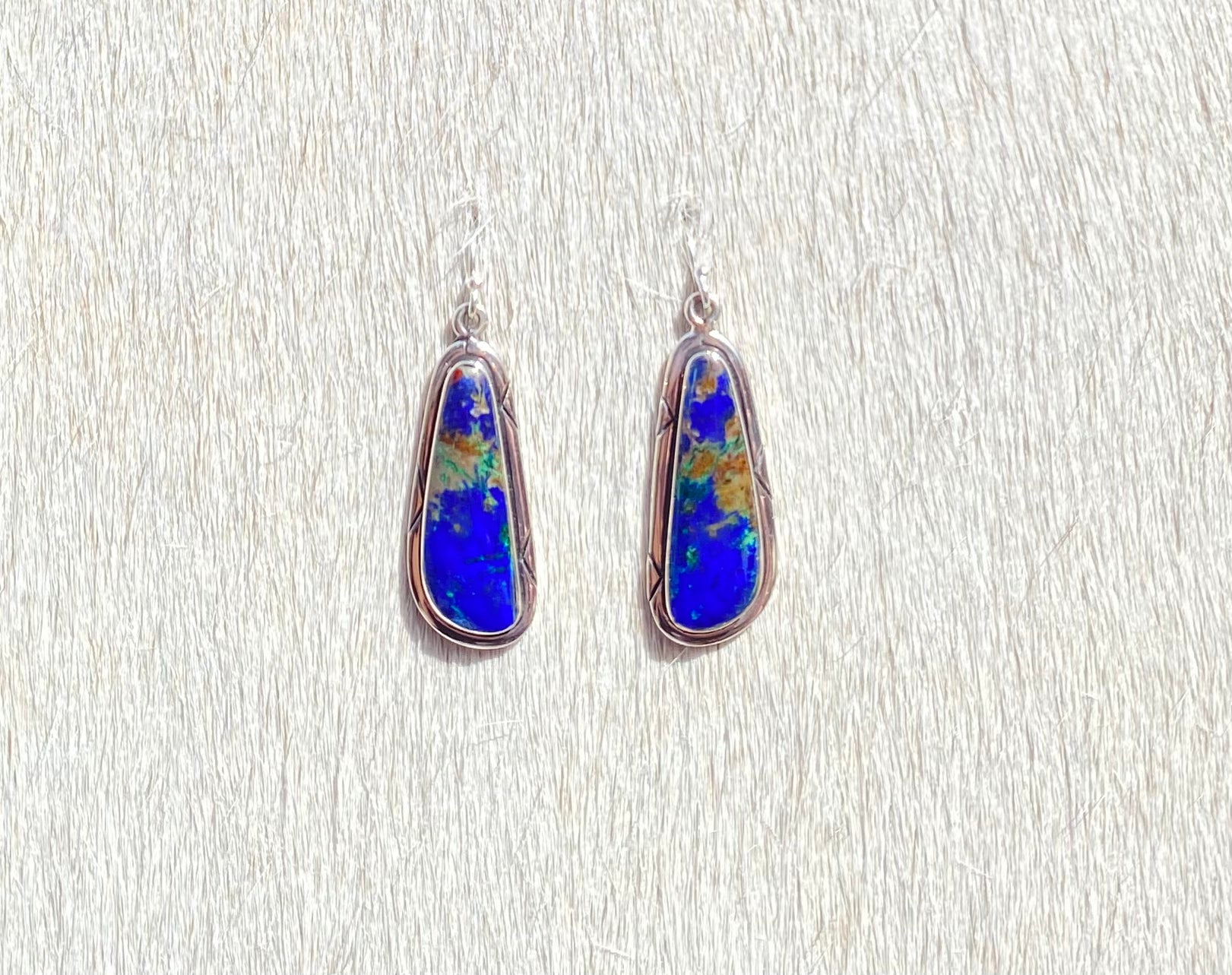 Lapis Lazuli Mosaic Drops - Natural Blue Stone Beads for Jewelry Making, DIY Crafts, and Home Decor - Perfect for Necklaces, Bracelets, and Decorative Art Projects