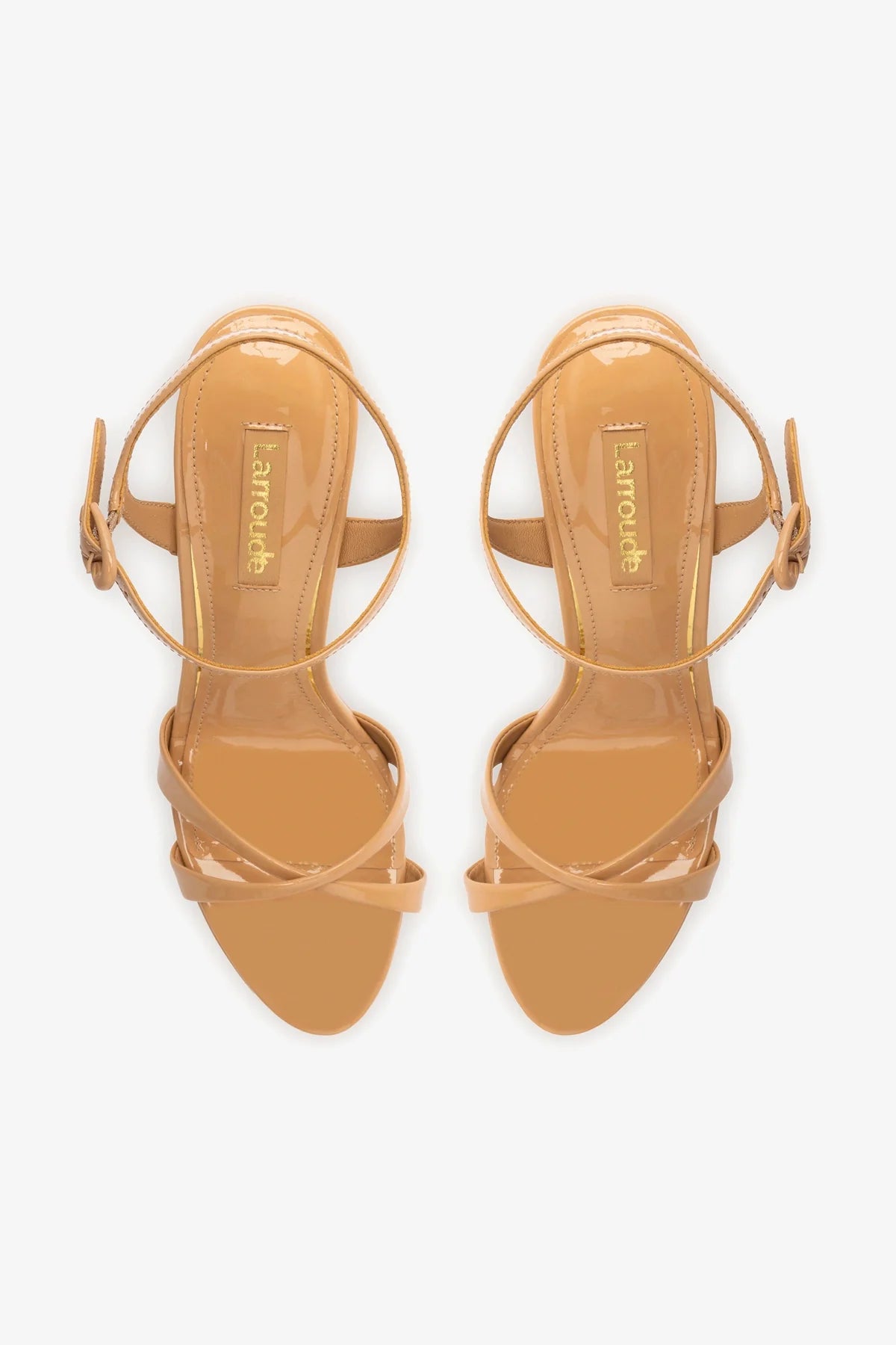 Angelina Tan Patent Leather Sandals for Women - Comfortable & Stylish Summer Shoes for Beach, Wedding, and Casual Outings