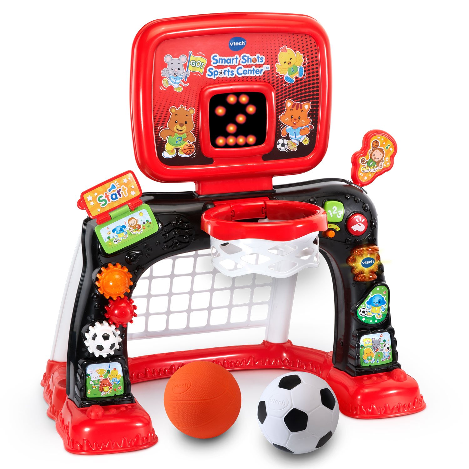 VTech Smart Shots Sports Center - Interactive Basketball & Soccer Toy for Toddlers & Kids Ages 1-3 Years - Early Learning Activity Toy for Motor Skills Development - Perfect for Playrooms, Daycares & Birthday Gifts