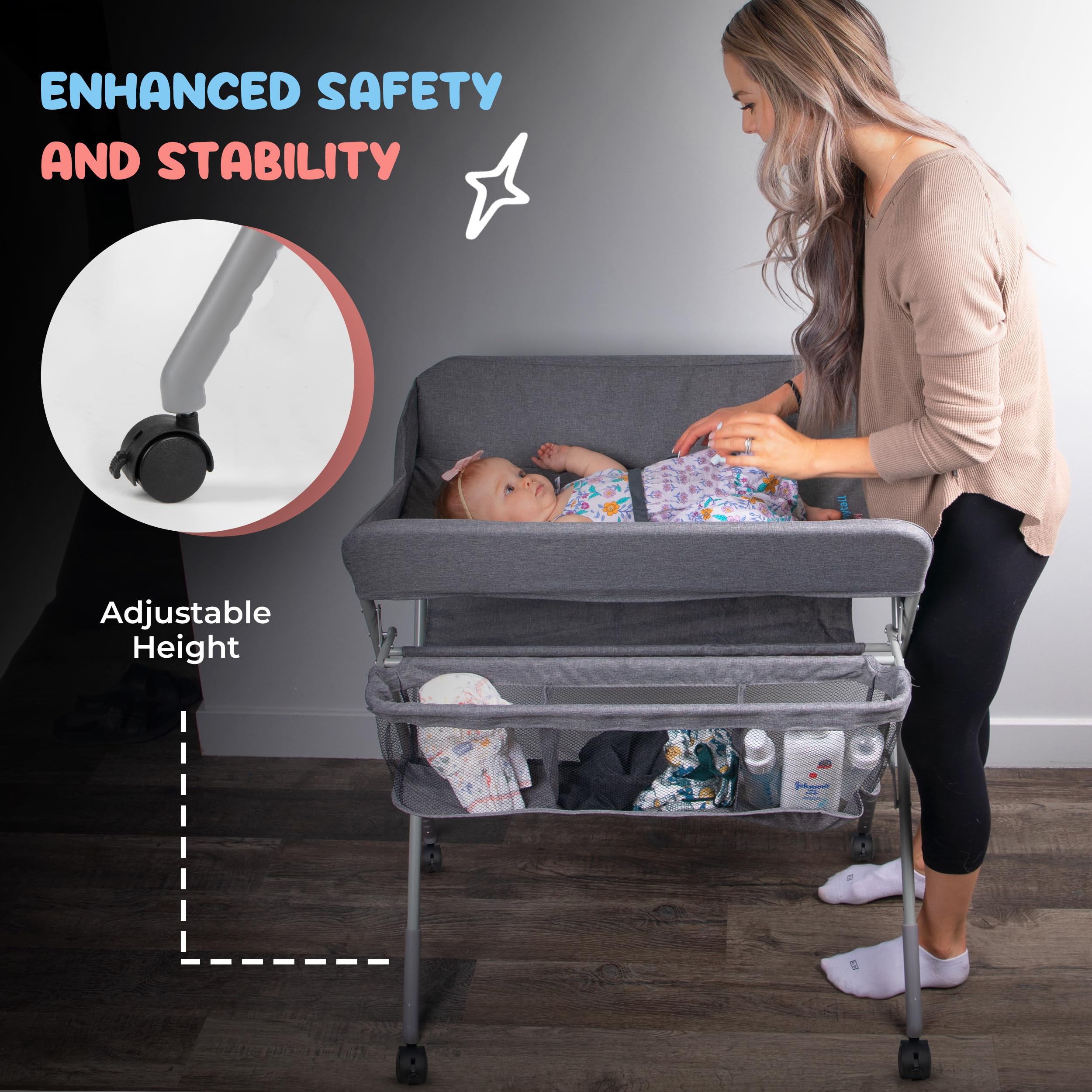Portable Baby Changing Table with 2X Thicker Pad & Double Storage - Waterproof Diaper Changing Station for Newborns & Infants - Perfect for Nursery, Travel & On-the-Go Parents