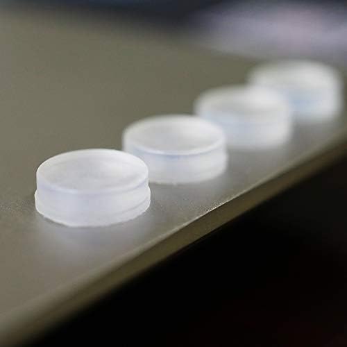 100-Pack Clear Round Self-Adhesive Rubber Bumpers, 3/8 Inch Non-Slip Silicone Pads for Kitchen Cabinets, Drawers, Doors & Furniture - Protect Surfaces from Scratches & Reduce Noise