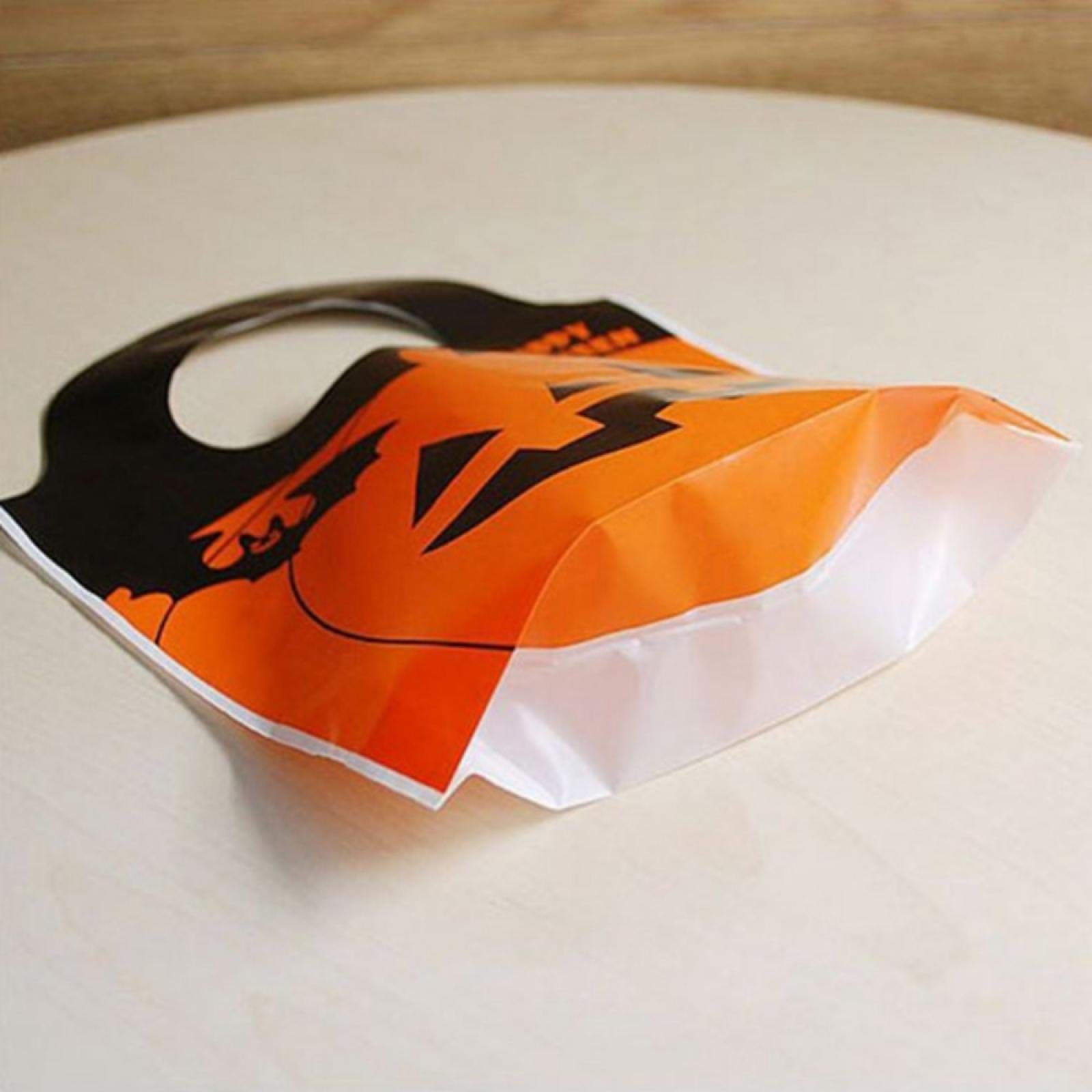 50-Pack Halloween Gift Bags - Pumpkin Lantern Tote Bags for Candy, Snacks & Party Favors | Reusable Storage Bags for Halloween Parties, Trick-or-Treating & School Events