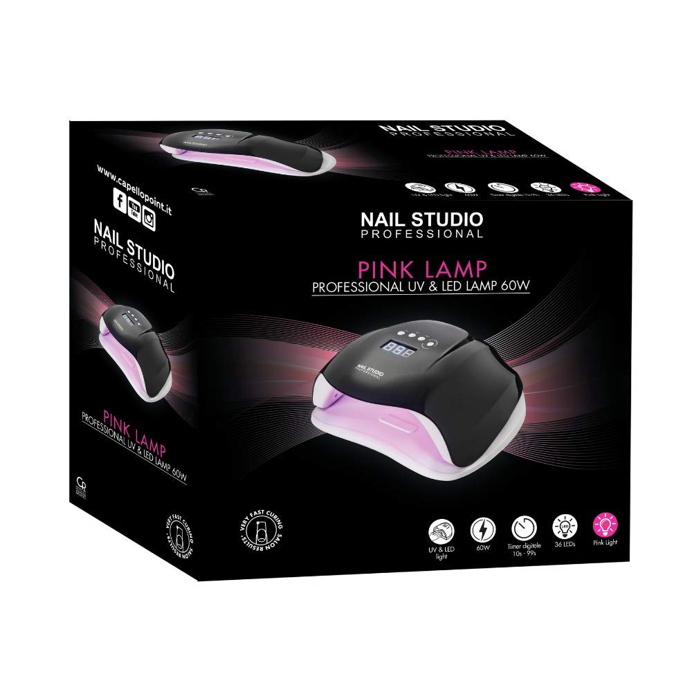 Professional 60W UV LED Nail Lamp for Gel Polish, Acrylics & Semi-Permanent Nails - LCD Display with Timer - Perfect for Home Manicure, Salon Nail Art & Nail Reconstruction