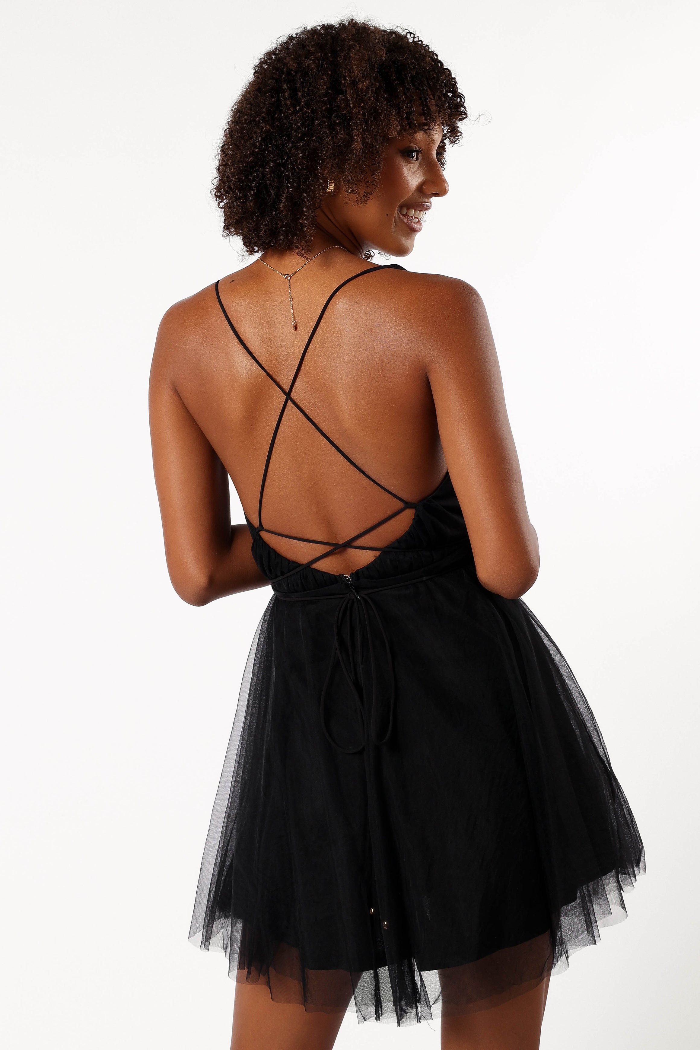 Arlowe Halterneck Mini Dress - Black | Sexy Summer Party Dress for Women | Perfect for Beach, Club & Night Out