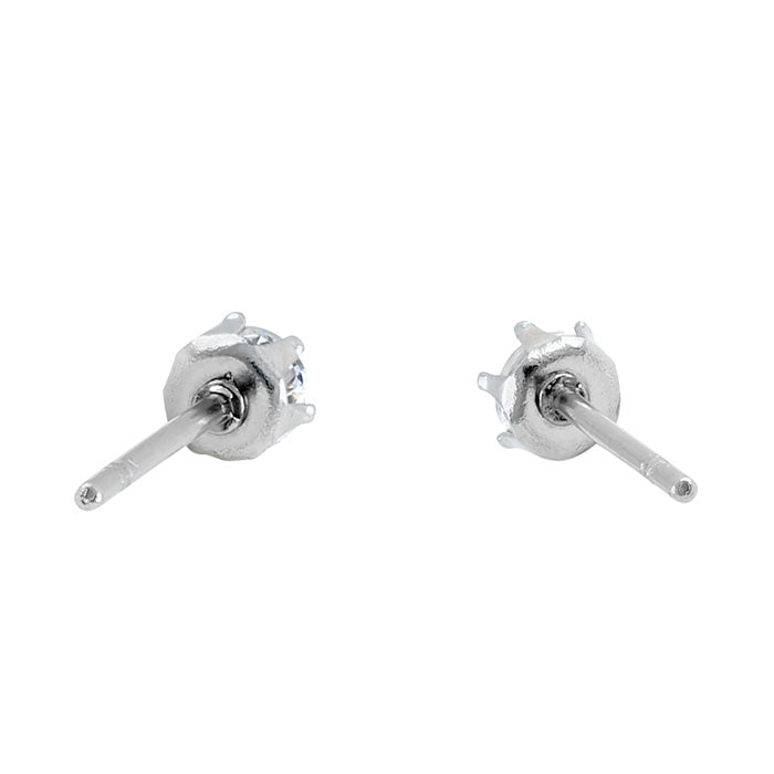 3mm CZ Stud Earrings for Women - Hypoallergenic Stainless Steel Earrings - Perfect for Everyday Wear, Gifts & Special Occasions
