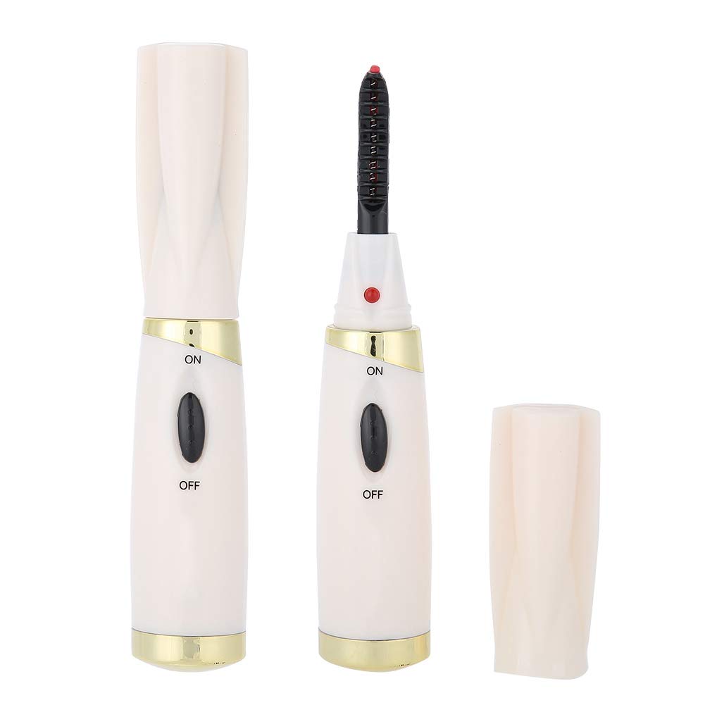 Heated Eyelash Curler - Mini Electric Lash Curling Wand with Adjustable Temperature, Portable USB Charging for Natural Curled Lashes | Perfect for Travel, Home & Professional Makeup Use