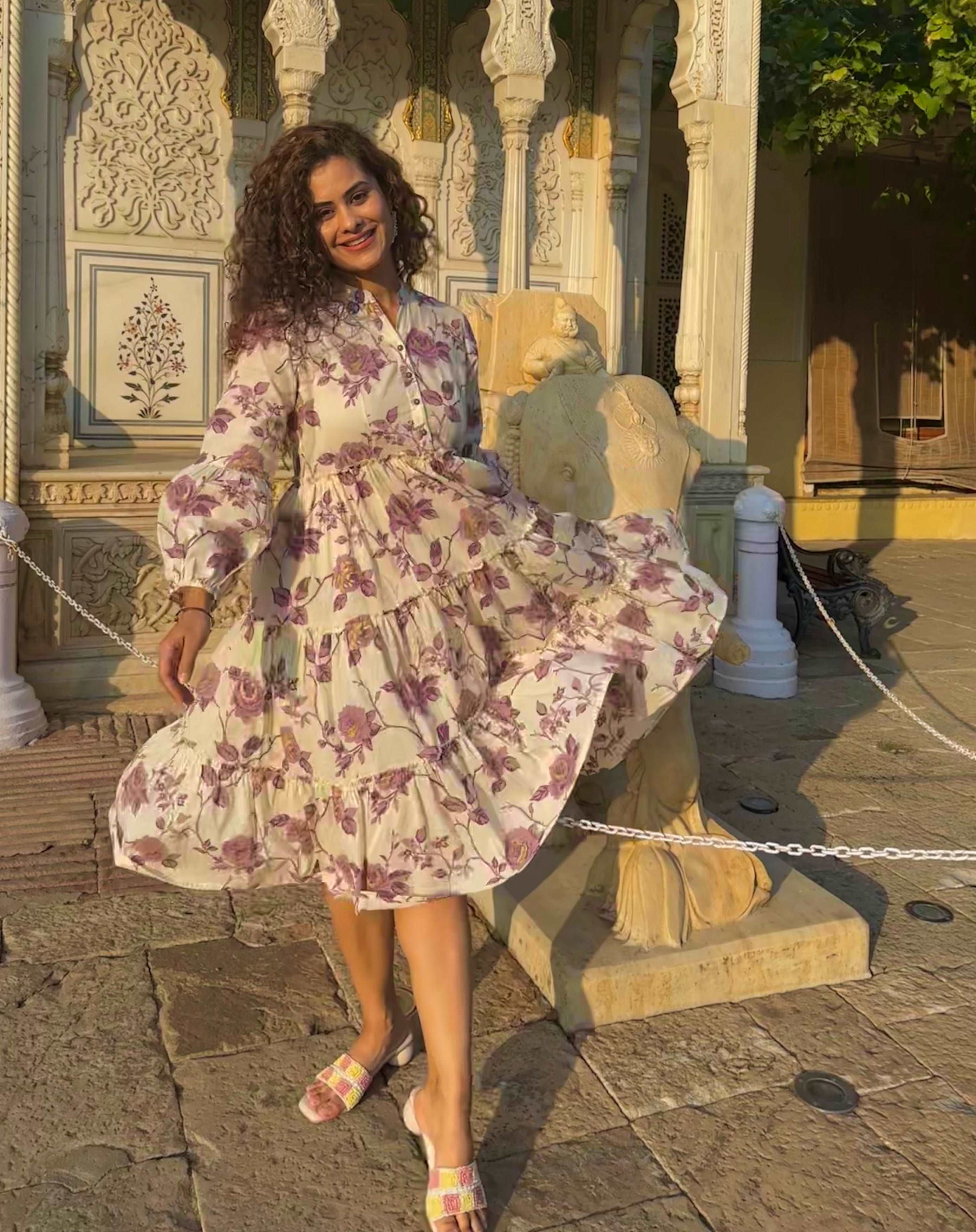 Boho Bloom Pink Dress for Women - Flowy Summer Maxi Dress with Floral Print | Perfect for Beach, Vacation & Casual Outings