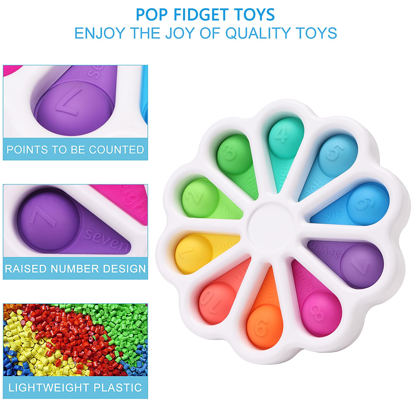 **Pop Fidget Sensory Toys for Toddlers 1-3 Years Old – Montessori Push & Pop Bubble Toys for Early Learning, Fine Motor Skills & Stress Relief – Perfect for Preschool, Travel & Sensory Play**