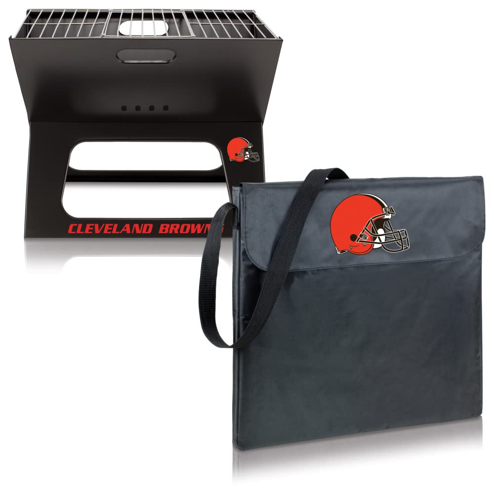 Portable NFL X-Grill Charcoal BBQ - Compact Camping & Tailgating Grill for Outdoor Cooking, Picnics, Backyard Parties & Game Day Events
