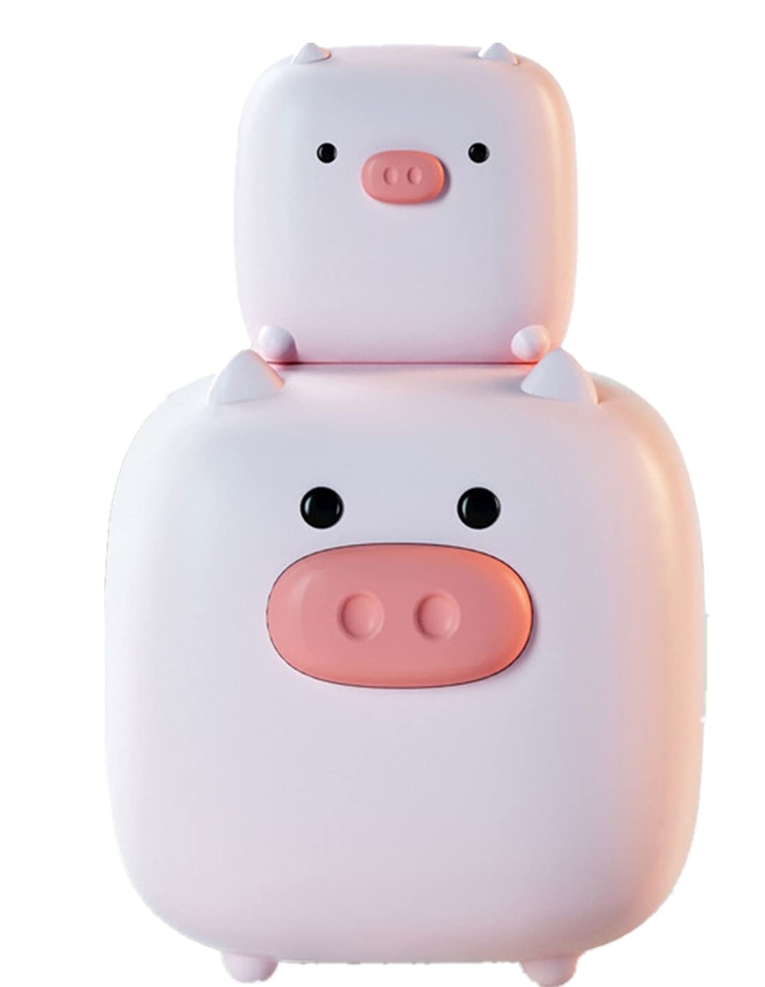 Silent Non-Ticking Desk Clock with LED Night Light - Cute Pig Alarm Clock with Loud Bell for Kids | Animal-Themed Clock Face Design | Perfect for Bedrooms, Nurseries & Kids' Rooms