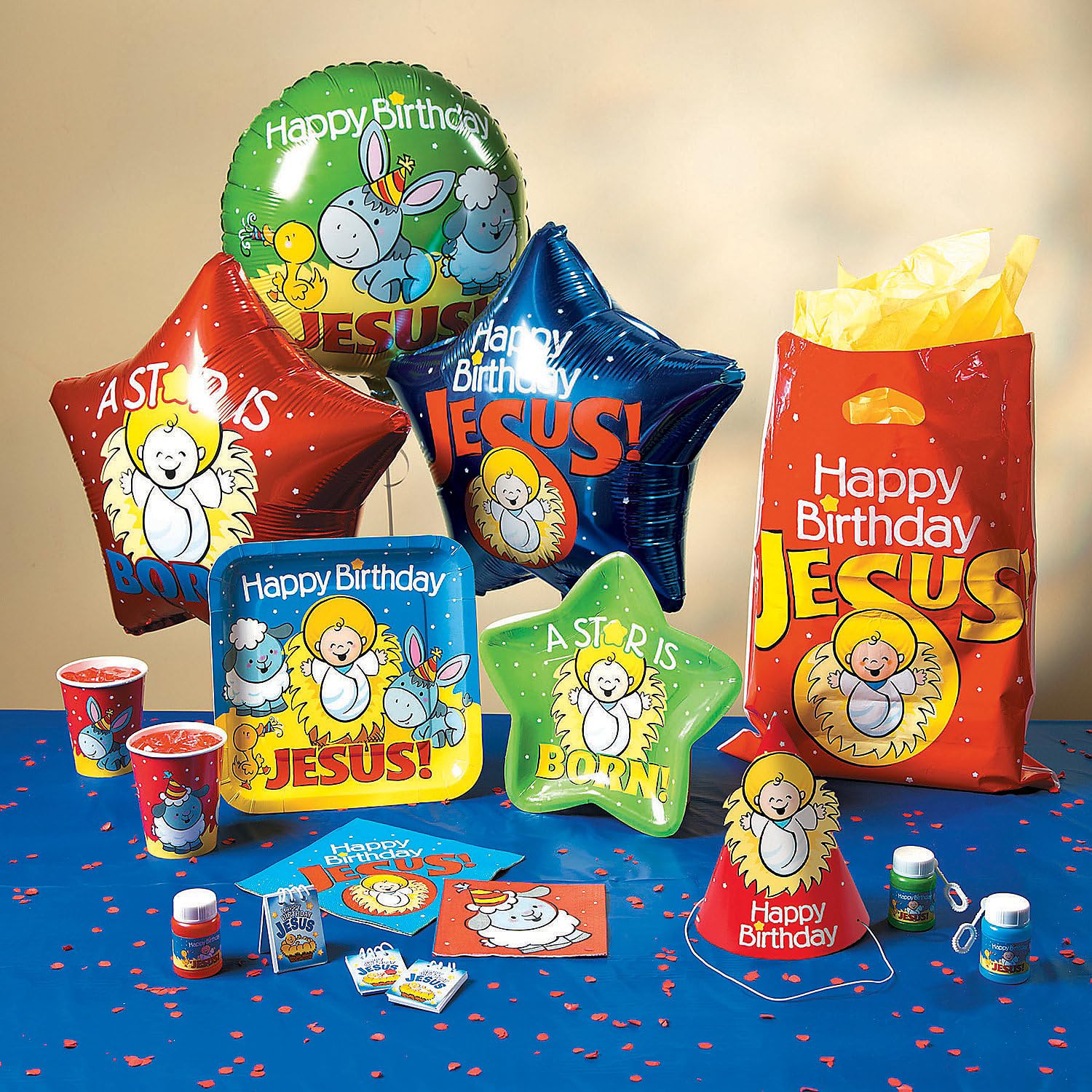12 Pack Happy Birthday Jesus Bubble Bottles for Christmas - Fun Party Favors for Kids, Holiday Celebrations & Festive Gatherings