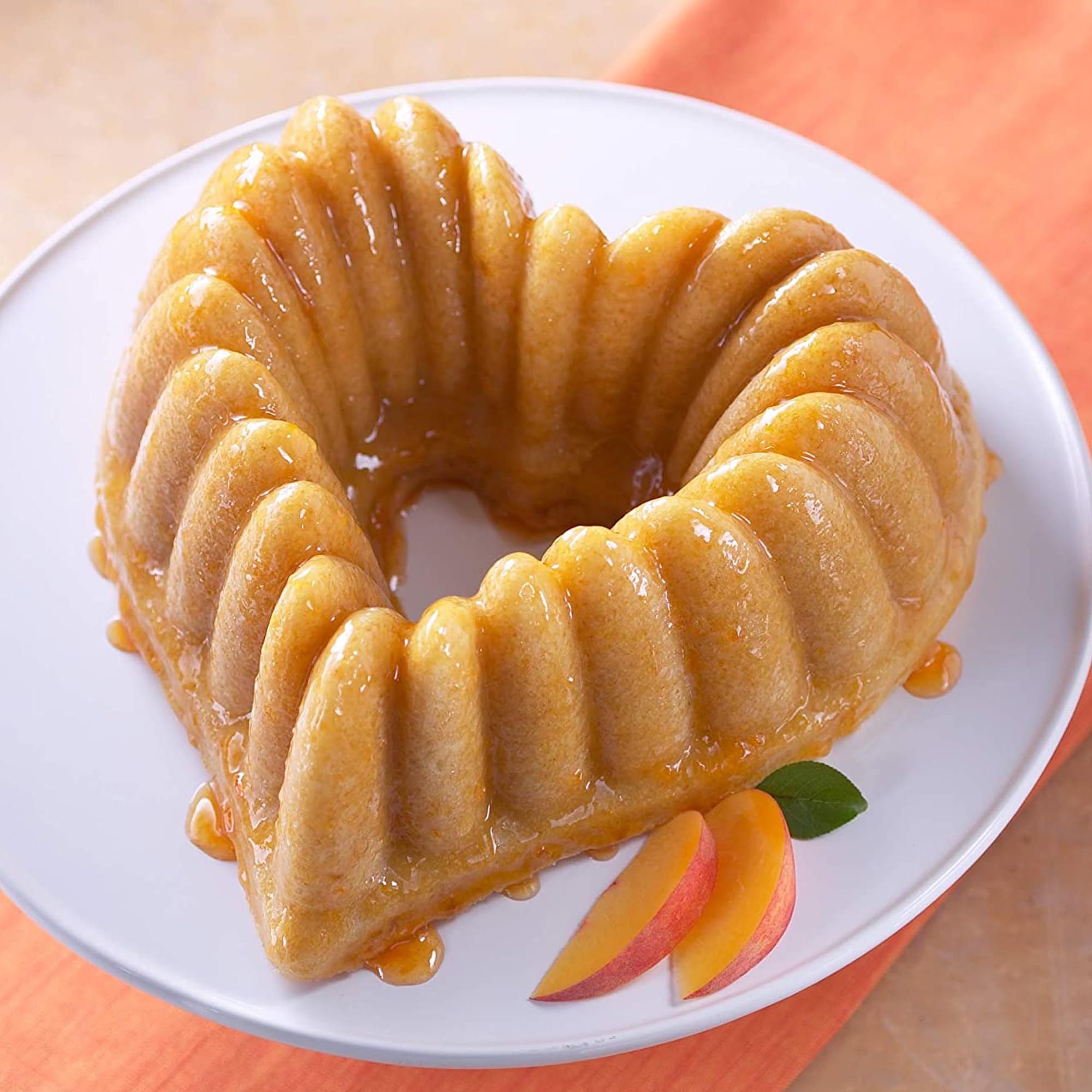 Heart Shaped Cake Pan 10 Inch - Nonstick Fluted Charlotte Mold for Valentine's Day, Christmas, Wedding & Party Baking - Heavy Duty Kundalini Design for Cakes, Tarts & Desserts