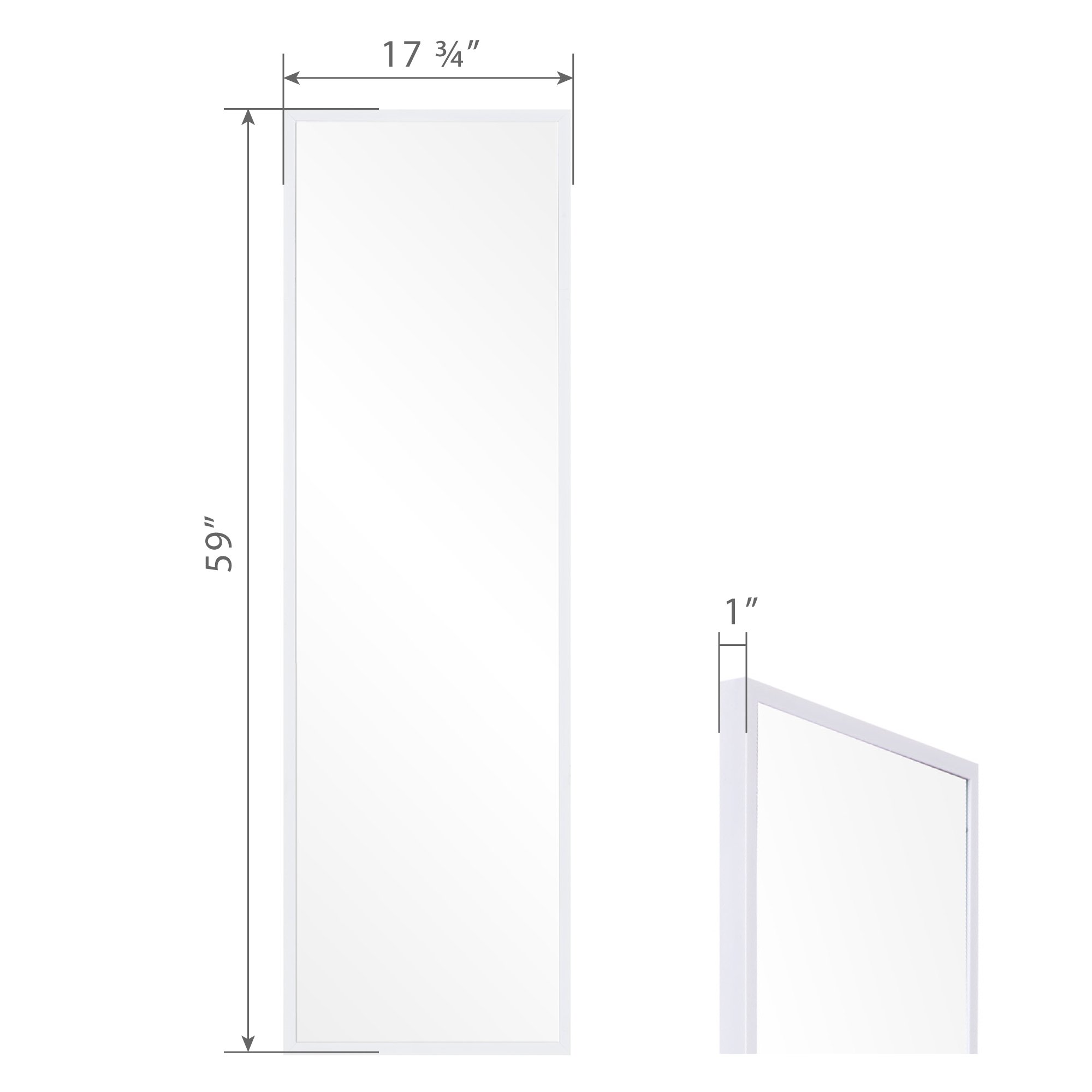 Patton White Adjustable Easel Floor Mirror - 17