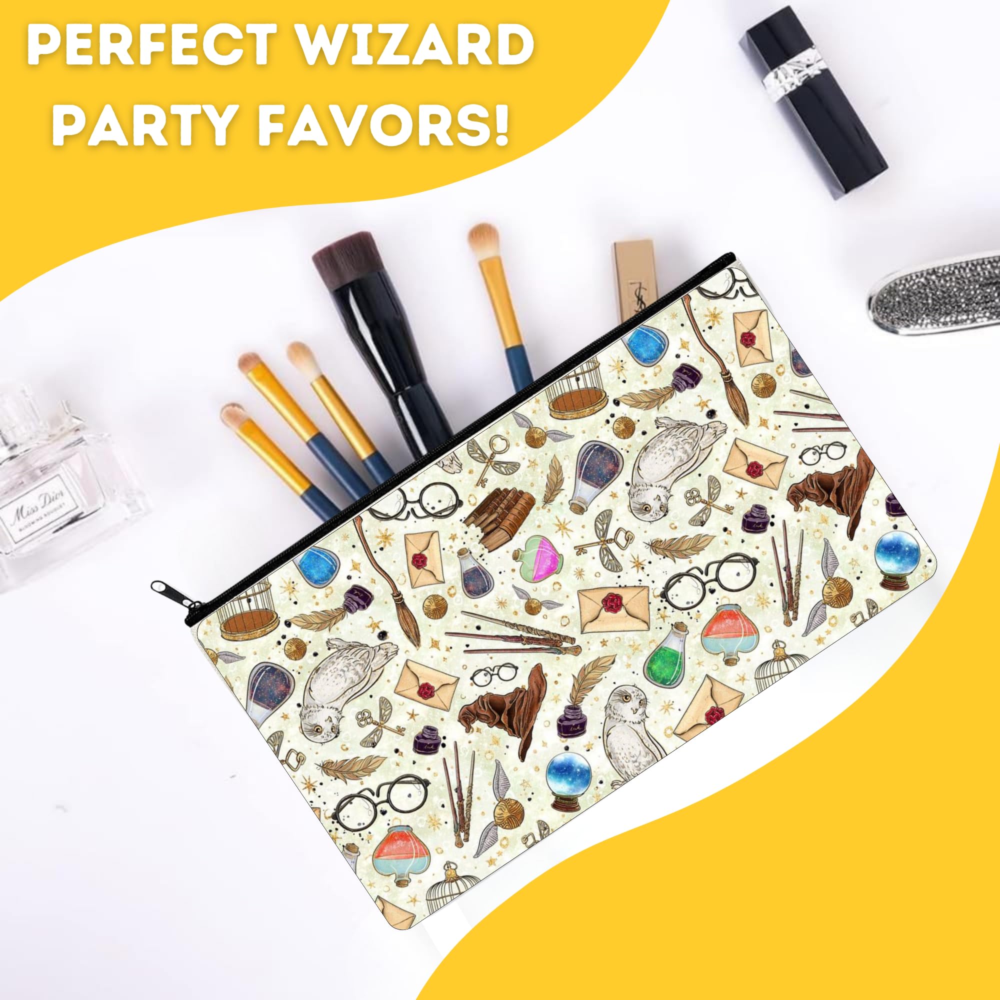 20 PCS Harry Potter Makeup Bags for Party Favors, Gift Bags & Birthday Supplies - Perfect for Wizard Themed Decorations, Cosplay & Fan Gifts