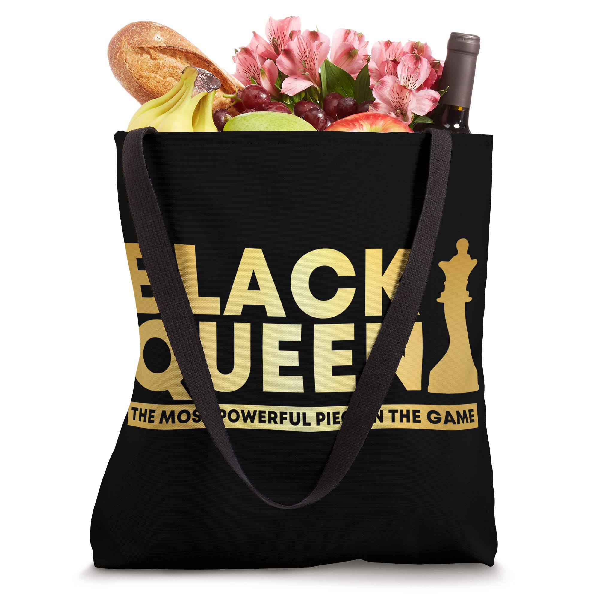 Black Queen Black Lives Matter Melanin African Gift Tote Bag - Stylish & Durable Reusable Shopping Bag for Women, Protest March, Grocery Shopping & Everyday Use