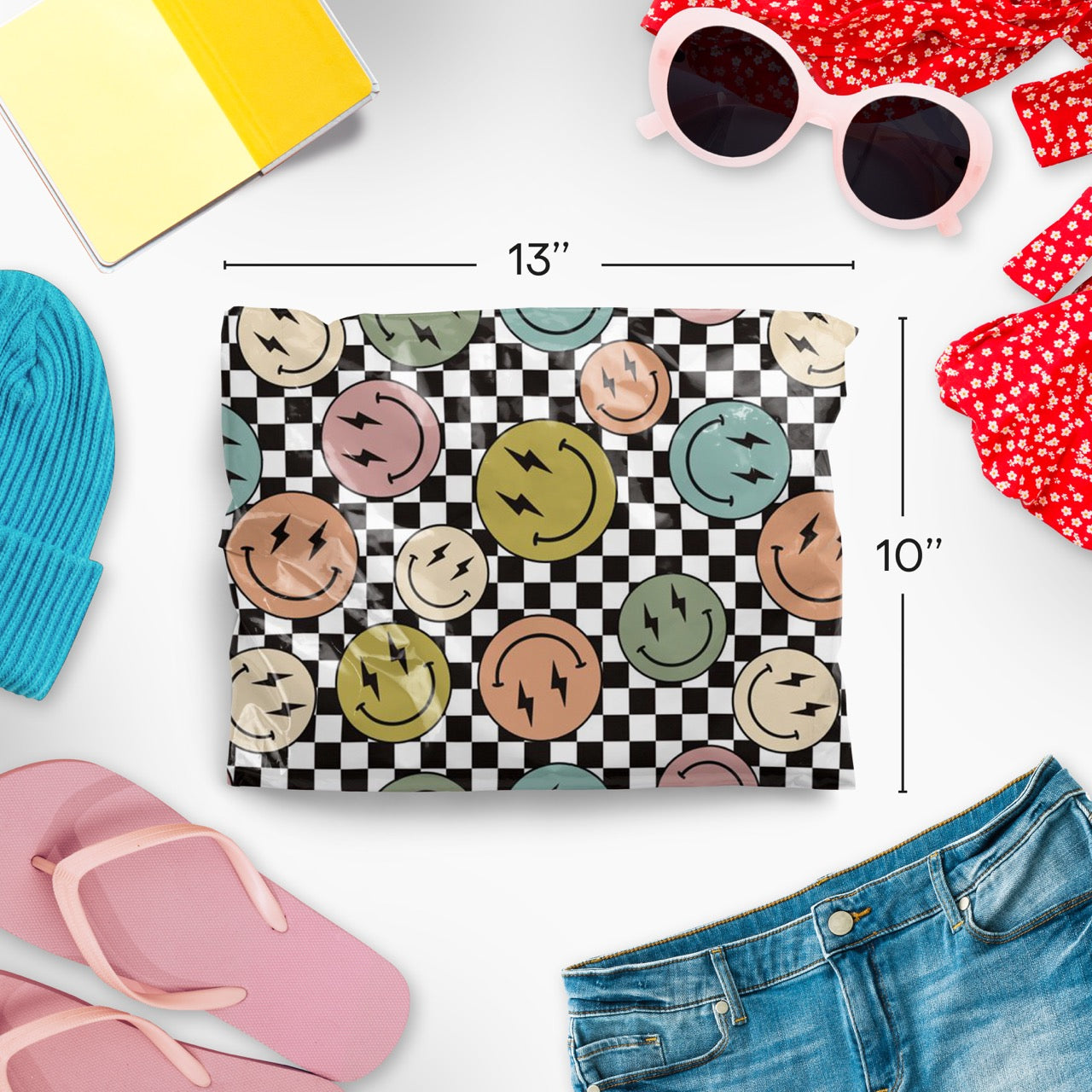 Smiles Polymailers 10x13 Inches - Durable Self-Sealing Shipping Envelopes for Ecommerce, Mailing & Packaging - Perfect for Small Businesses, Online Sellers & Shipping Documents