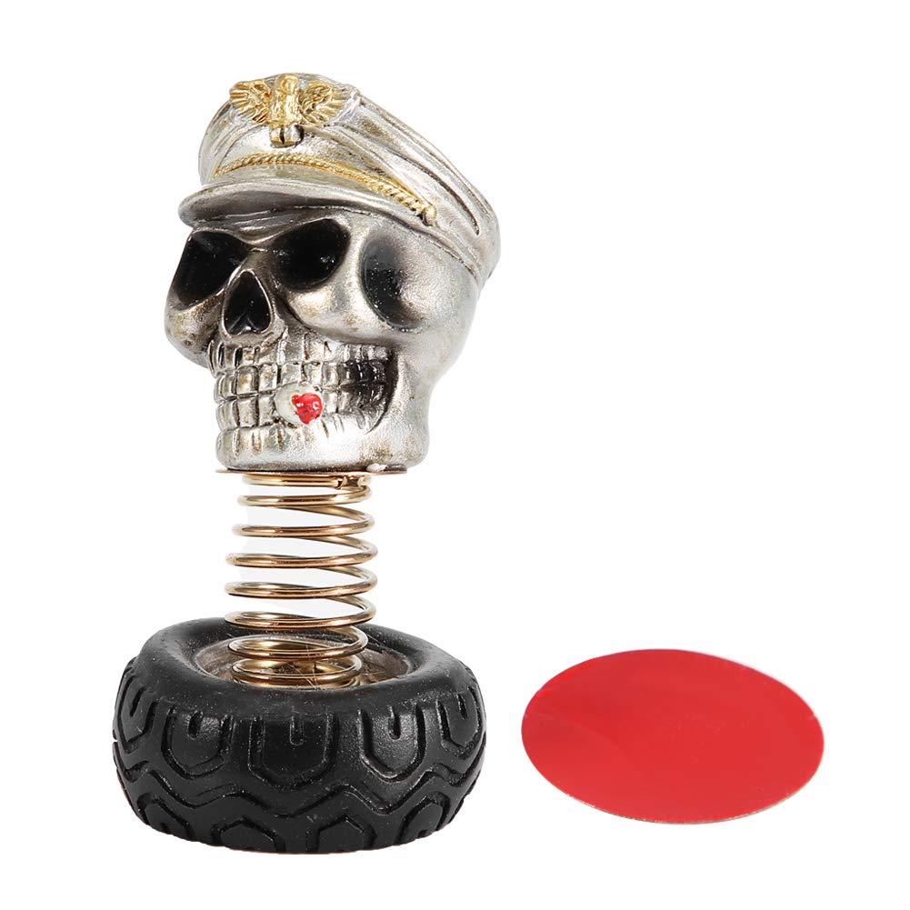 Qiilu Swing Skull Car Dashboard Ornament - Funny Hanging Skull Decor for Car Interior, Halloween & Gothic Accessories | Perfect for Car Lovers, Halloween Decorations & Unique Gift Ideas