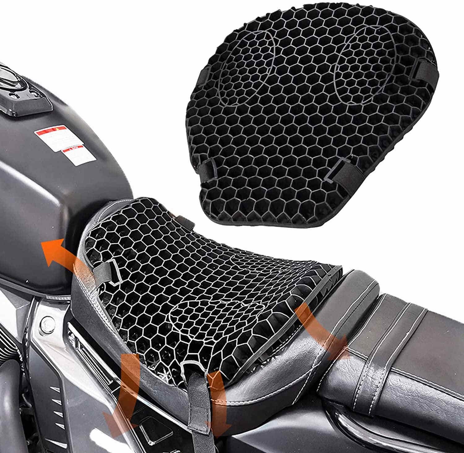 3D Mesh Motorcycle Seat Cover - Non-Slip, Breathable for Hot Weather Riding