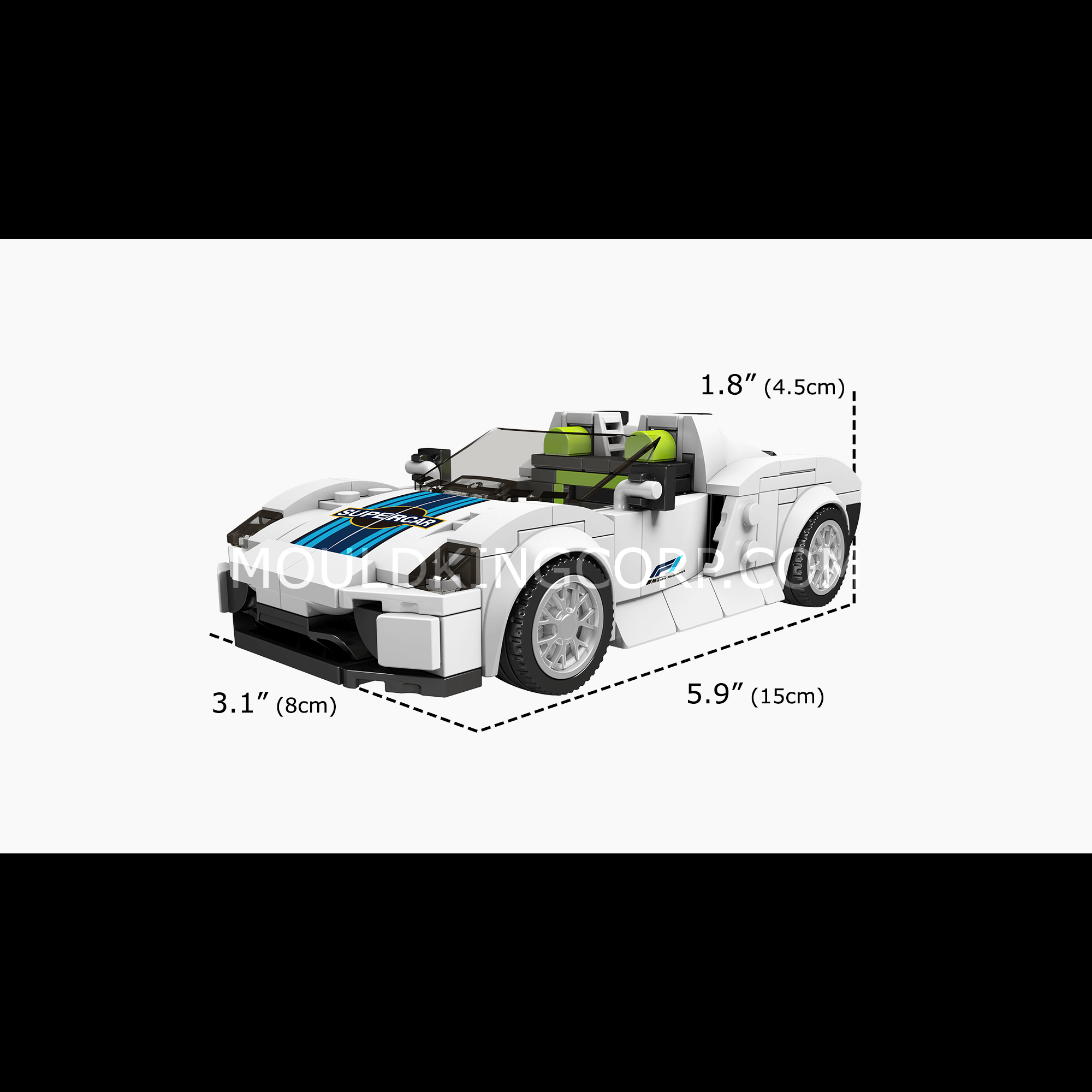 MOULD KING 27044 PORSHA 918 Car Model Building Set - 338 PCS Sports Car Toy Building Blocks for Adults & Kids - Perfect for Collectors, DIY Projects & Creative Play