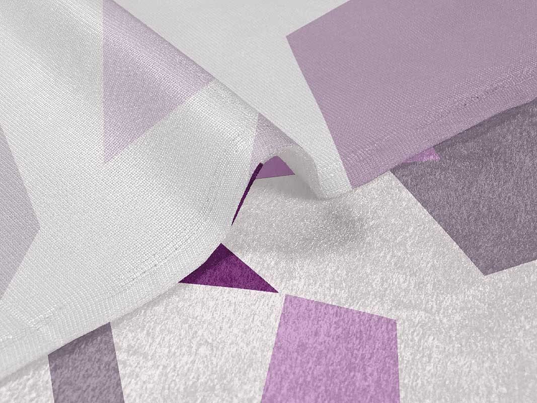 Velvet Purple Geometric Print Fabric by The Yard - 58 Inch Wide DIY Sewing Supplies for Clothing, Home Decor & Crafts | Soft Textured Material for Dresses, Curtains & Quilting Projects