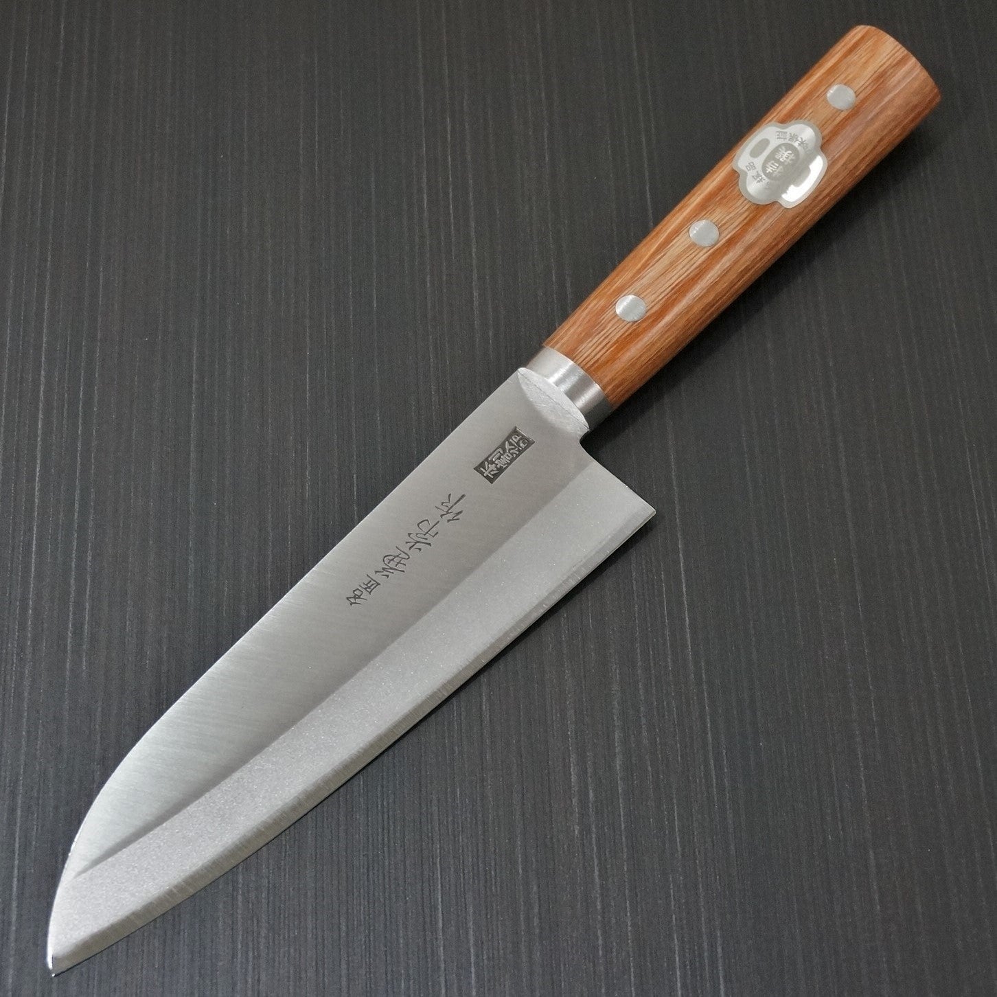 Kanetsune Santoku Knife 165mm - Premium Takefu Shiro 2 Clad Stainless Steel Japanese Kitchen Knife for Slicing, Dicing & Chopping Vegetables, Meat & Fish