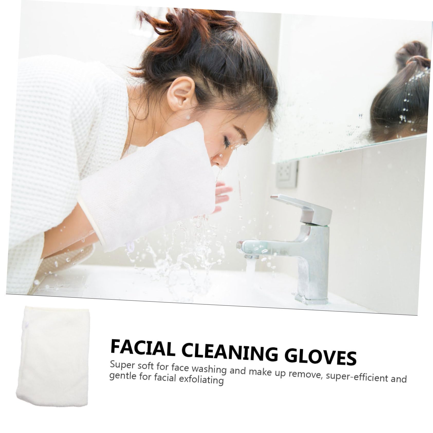 3Pcs Soft Face Cleansing Gloves - Gentle Makeup Remover & Exfoliator for Sensitive Skin | Bath & Shower Essential | Perfect for Daily Skincare Routine & Travel