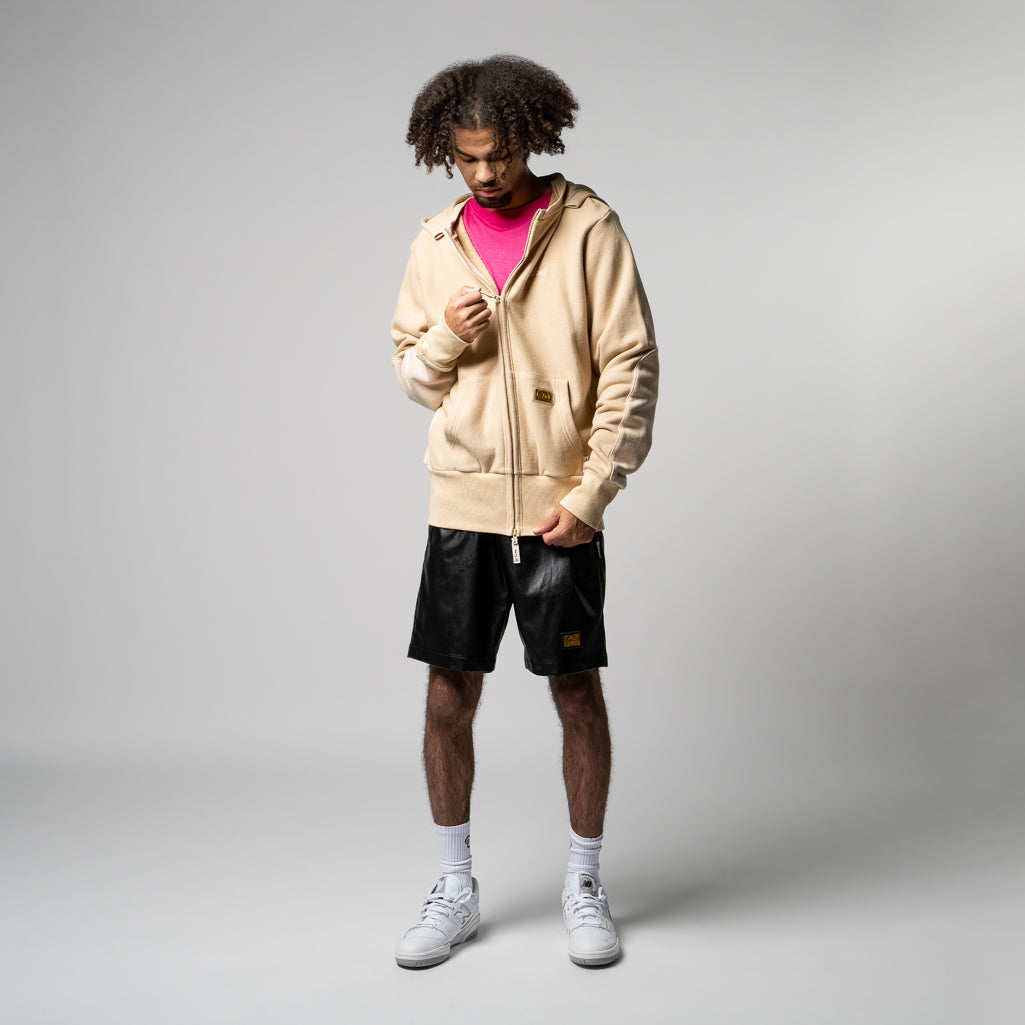 Advisory Board Crystals Hooded Jacket - Stylish Ecru Outerwear for Women | Perfect for Casual Outings, Streetwear & Layering in Cool Weather