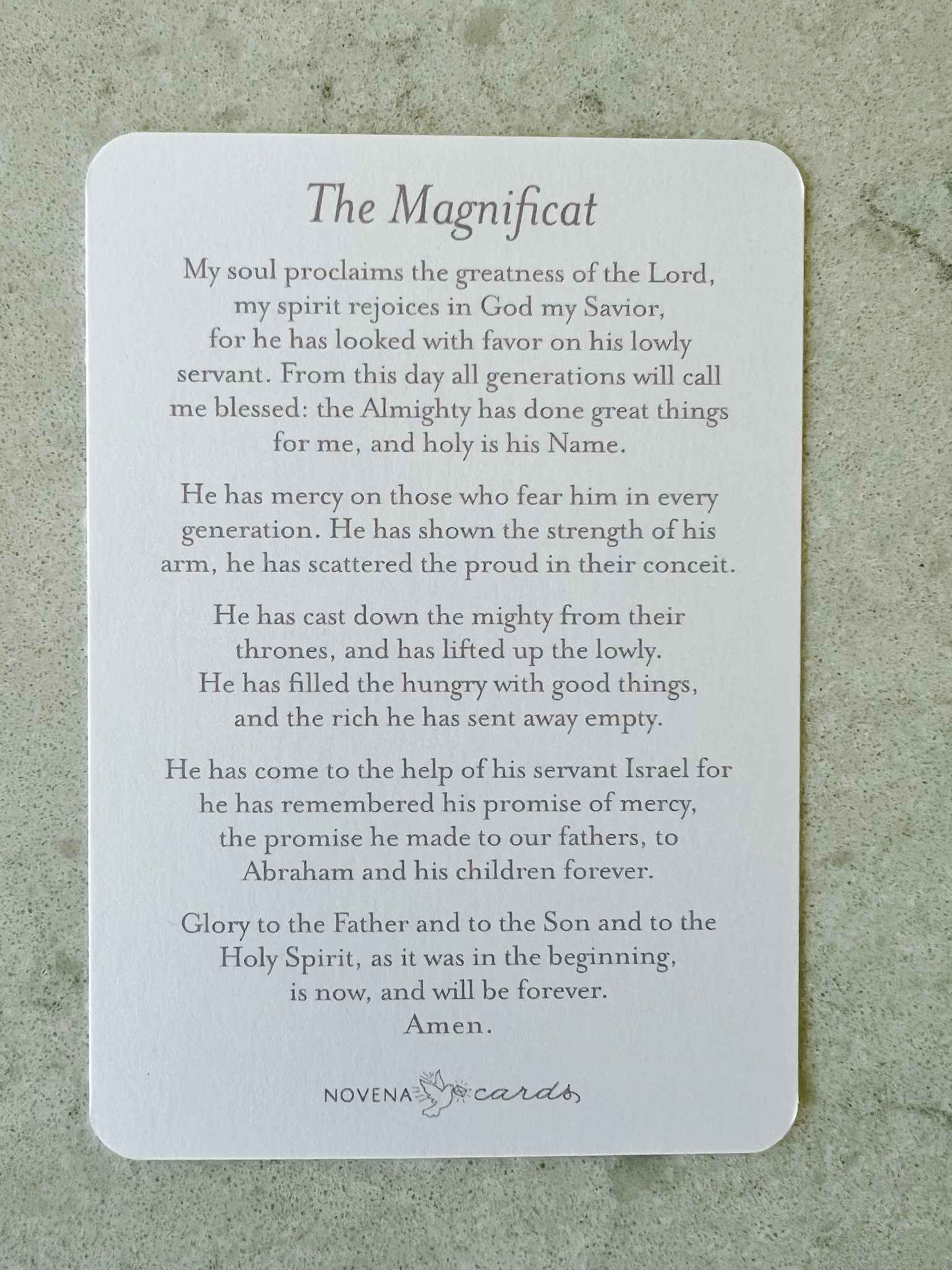 Magnificat Prayer Card - Beautiful Catholic Devotional Card for Prayer & Worship - Perfect for Home Altar, Church, Bible Study & Gifts