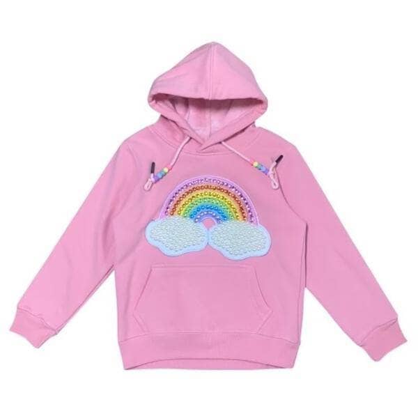 Stylish Rainbow Hoodie for Women & Men - Trendy Unisex Pullover with Jewel Tones | Perfect for Casual Wear, Street Fashion & Outdoor Activities
