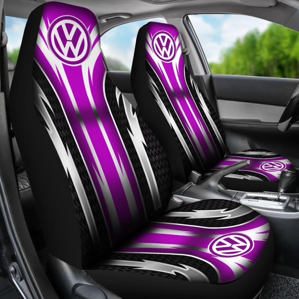 2 Front Volkswagen Seat Covers Pink 144627 - Universal Fit for VW Golf Jetta Passat - Soft Comfortable Car Seat Protectors for Women & Girls - Perfect for Daily Commute, Road Trips & Car Interior Protection