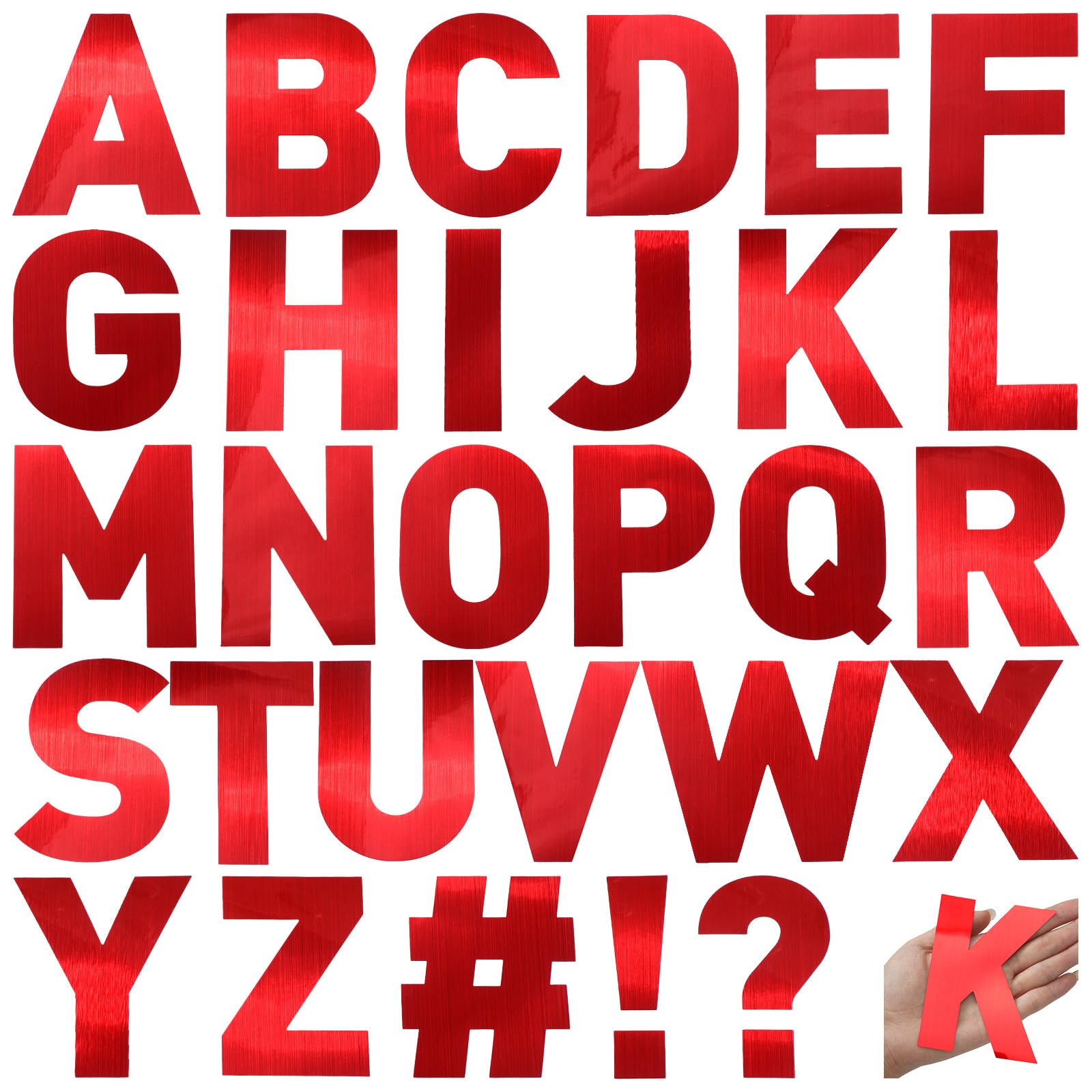 Panelee 145-Piece Large Alphabet Letter Stickers Set - 20 Sheets, 4 Inch Big Font Self-Adhesive Stickers for Classroom, Window, Door Decor, Mailbox Signs & DIY Projects (Red) - Perfect for Home, Office, and Party Decorations