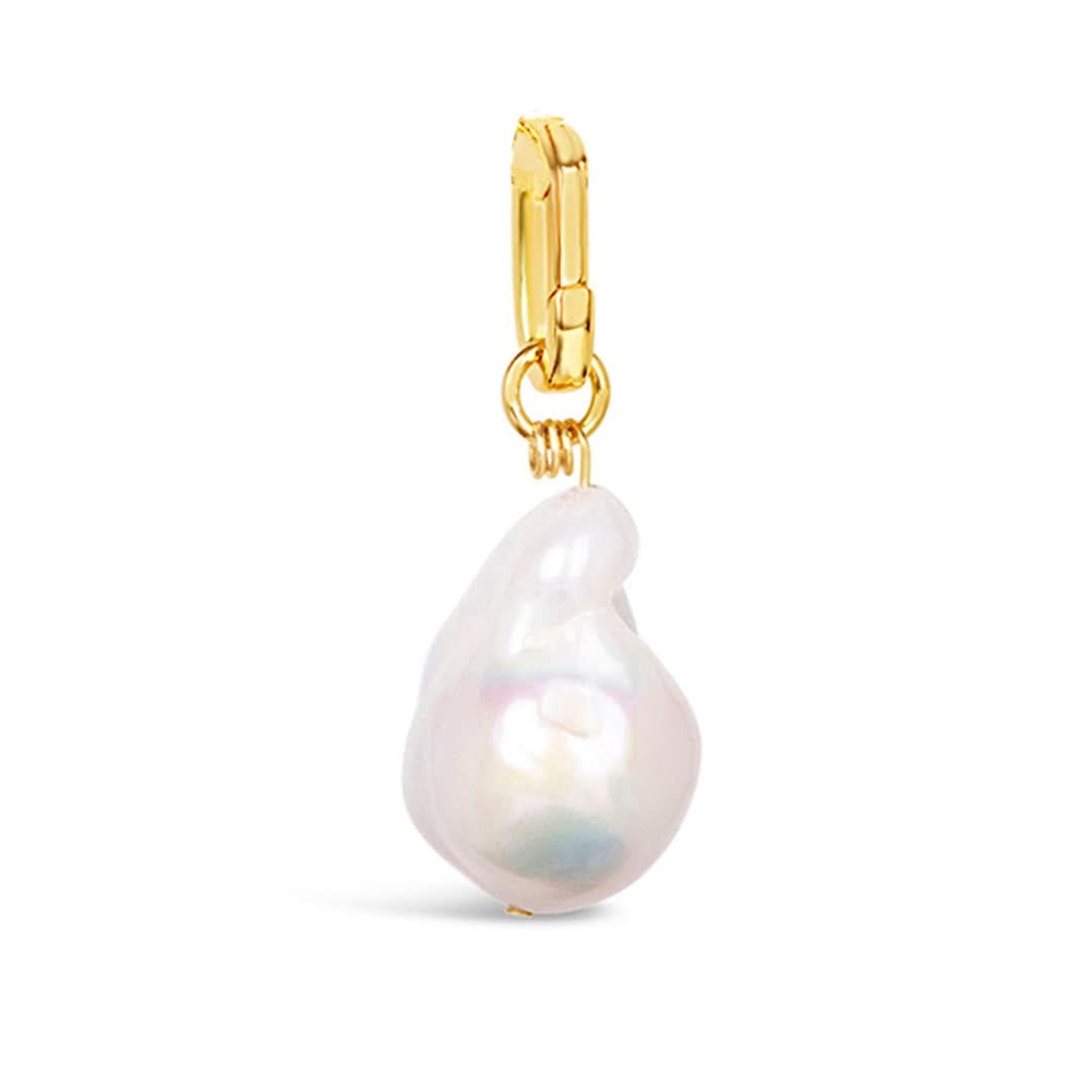 Elegant Black Baroque Pearl Paperclip Necklace in Gold - Perfect for Weddings, Parties & Special Occasions