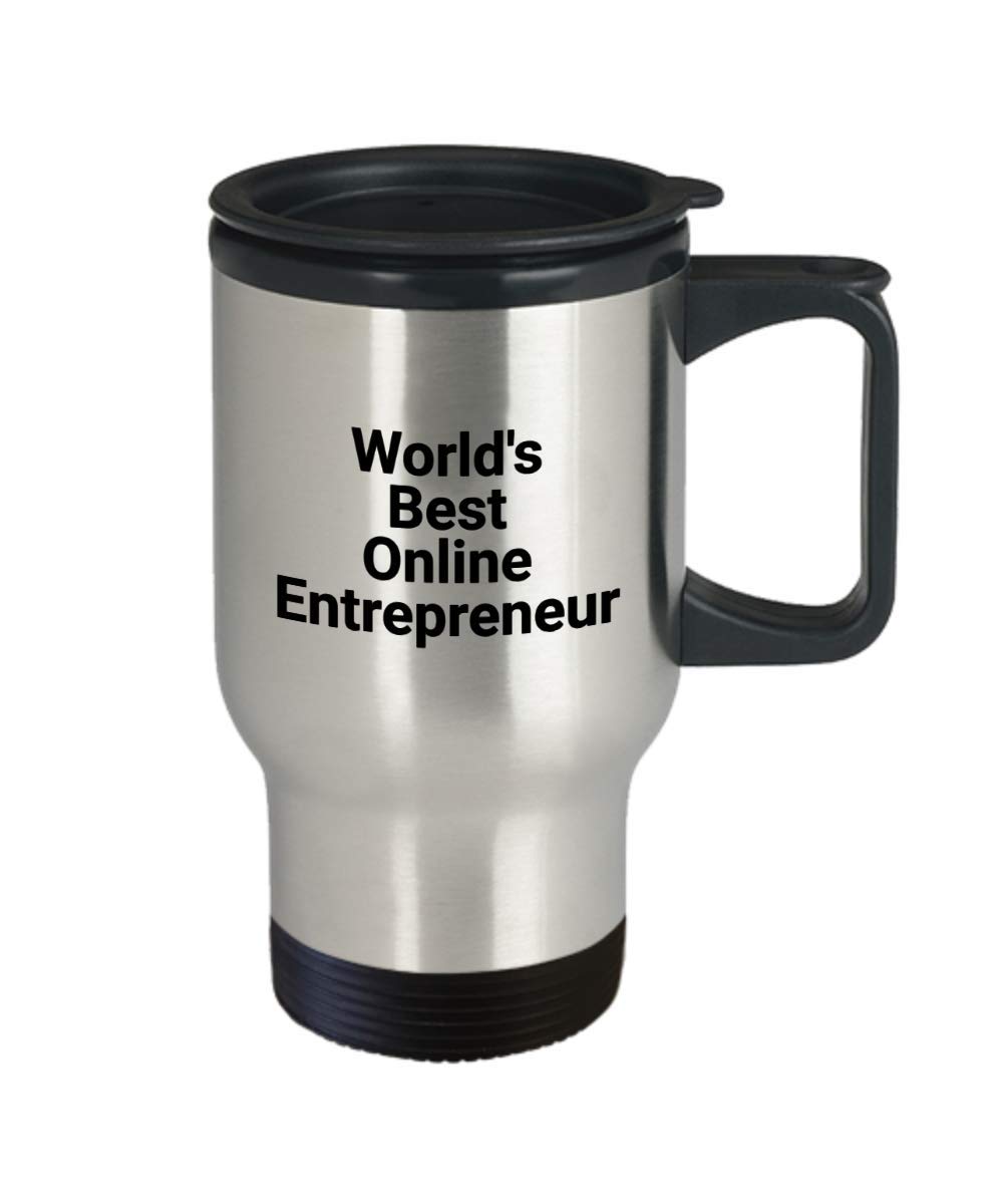 14oz Entrepreneur Travel Mug - Best Coffee Cup for Online Business Owners - Perfect for Work & Travel