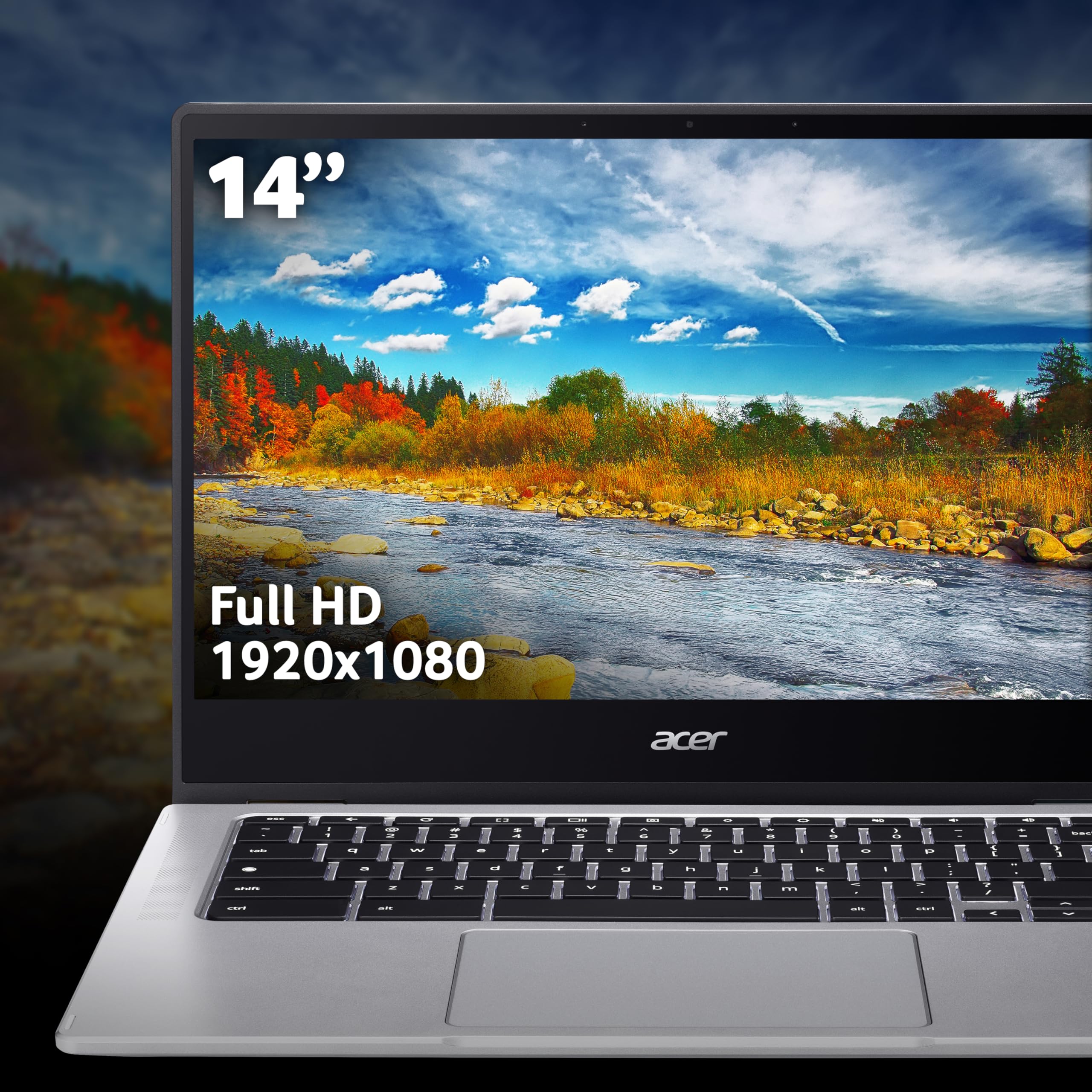 Acer Chromebook Spin 314 CP314-1H Convertible Laptop - Intel Celeron N4500, 4GB RAM, 64GB eMMC, 14