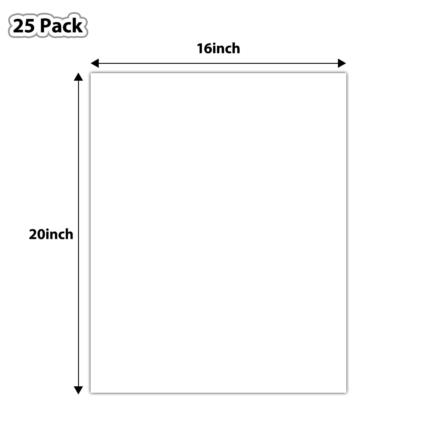 Golden State Art 16x20 Inch Picture Backing Board - Pack of 25 Acid-Free Backer Boards for Framing Photos, Artwork, Posters & Certificates - Perfect for Home Decor, Gallery Displays & Professional Presentations