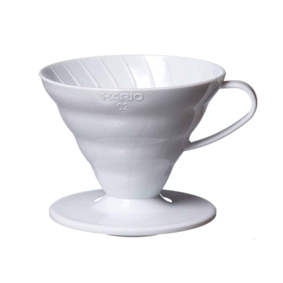 Hario V60 Ceramic Coffee Dripper #2 - White Pour Over Coffee Maker for Home Brewing | Perfect for Single Cup Drip Coffee, Specialty Coffee Preparation & Gift for Coffee Lovers