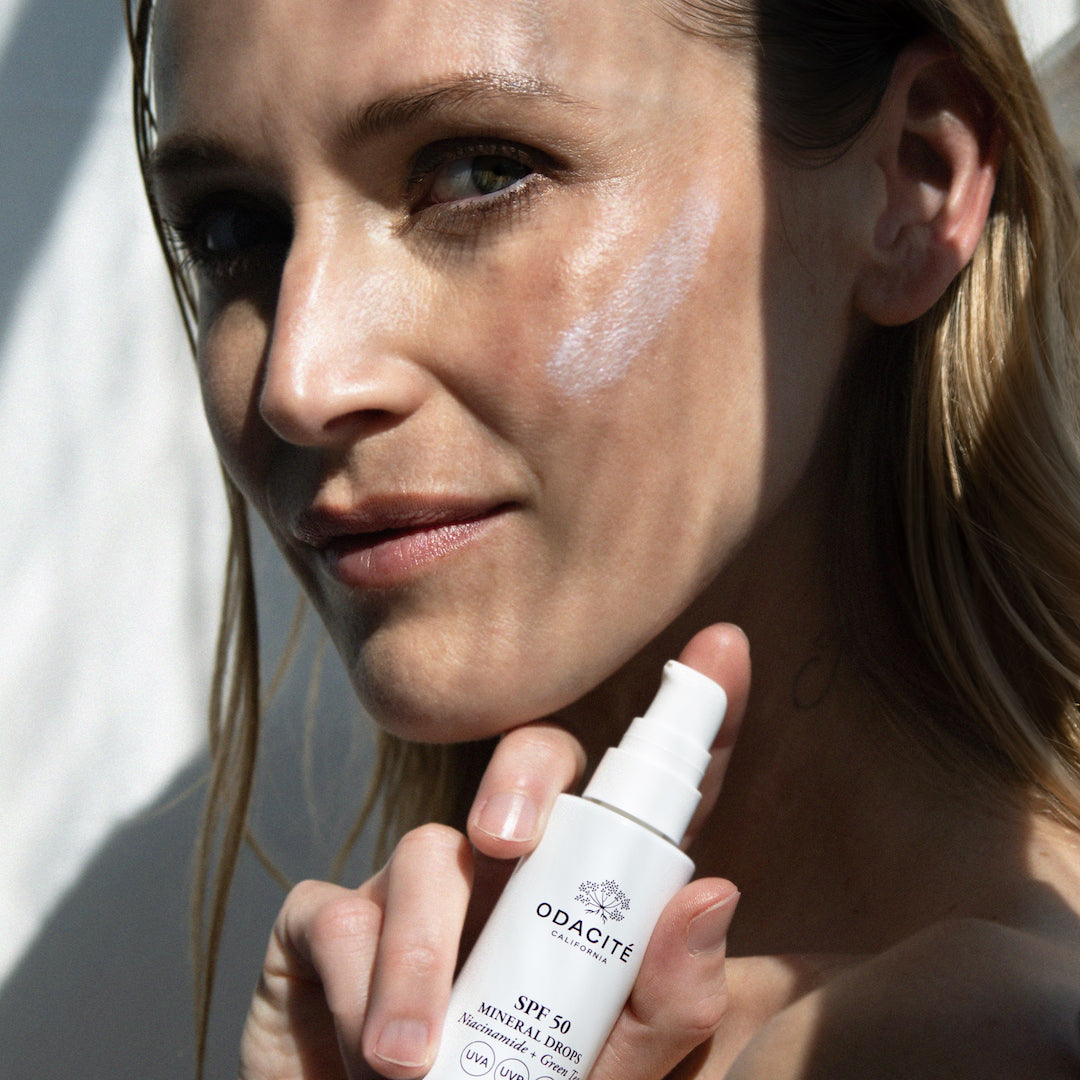 SPF 50 Sheer Mineral Sunscreen Drops - Lightweight Non-Greasy Face Sun Protection for Daily Use & Outdoor Activities
