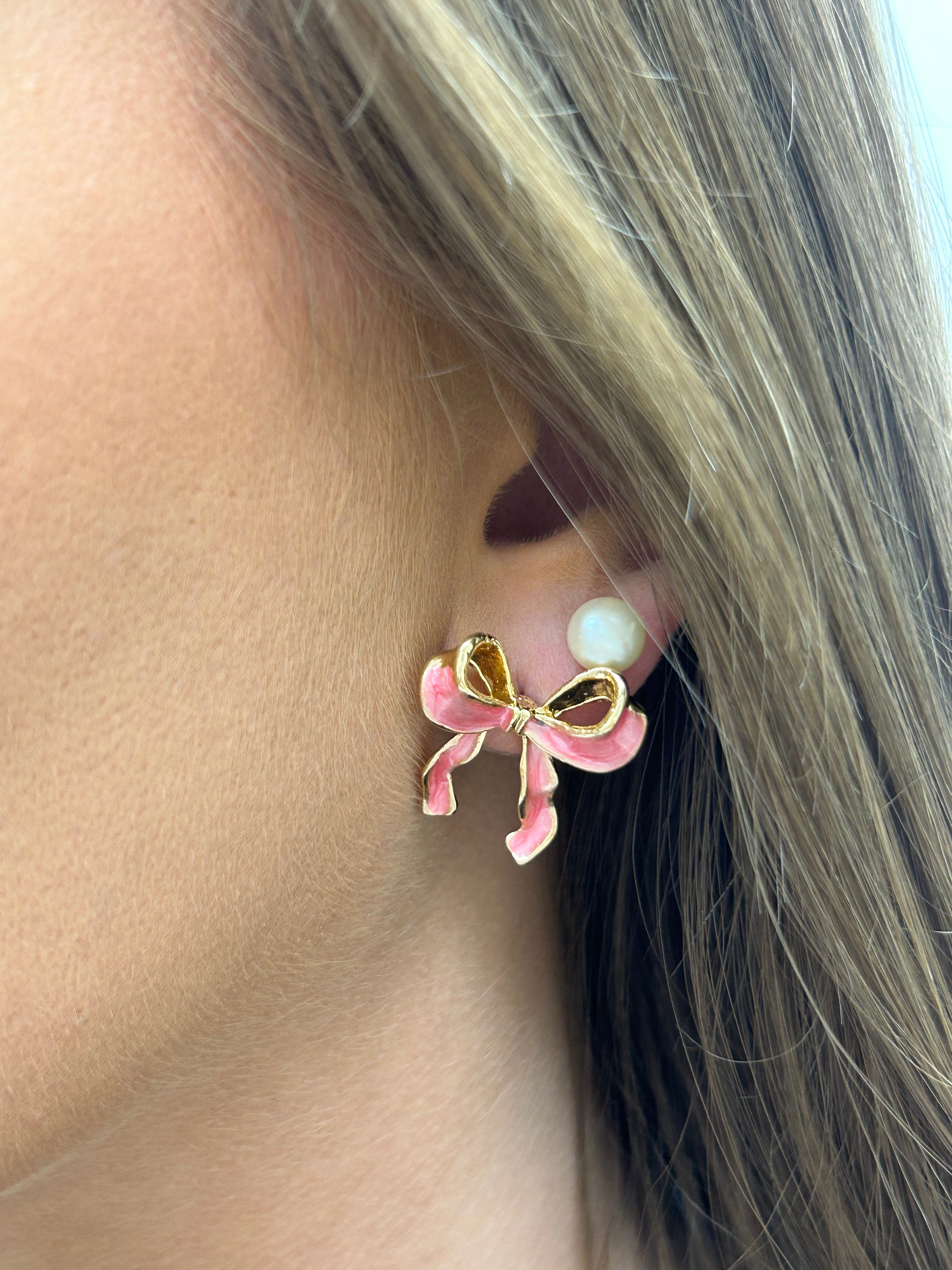 Kiki and Livy Large Bow Stud Earrings for Women - Elegant Fashion Jewelry Gift for Party, Wedding & Everyday Wear