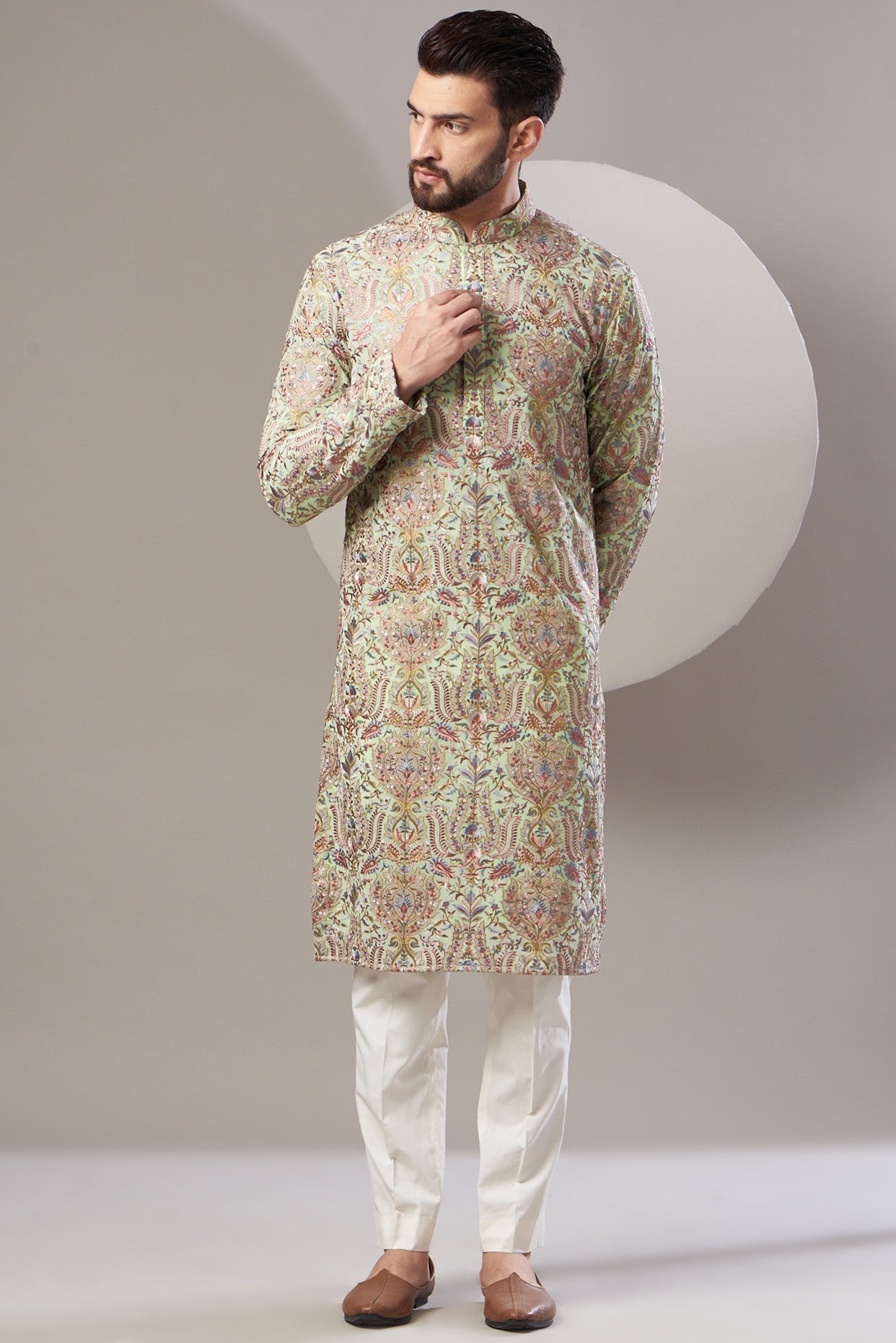 Elegant Multi-Embroidered Chikankari Kurta for Women - Traditional Indian Handcrafted Tunic Top - Perfect for Festivals, Weddings & Casual Wear
