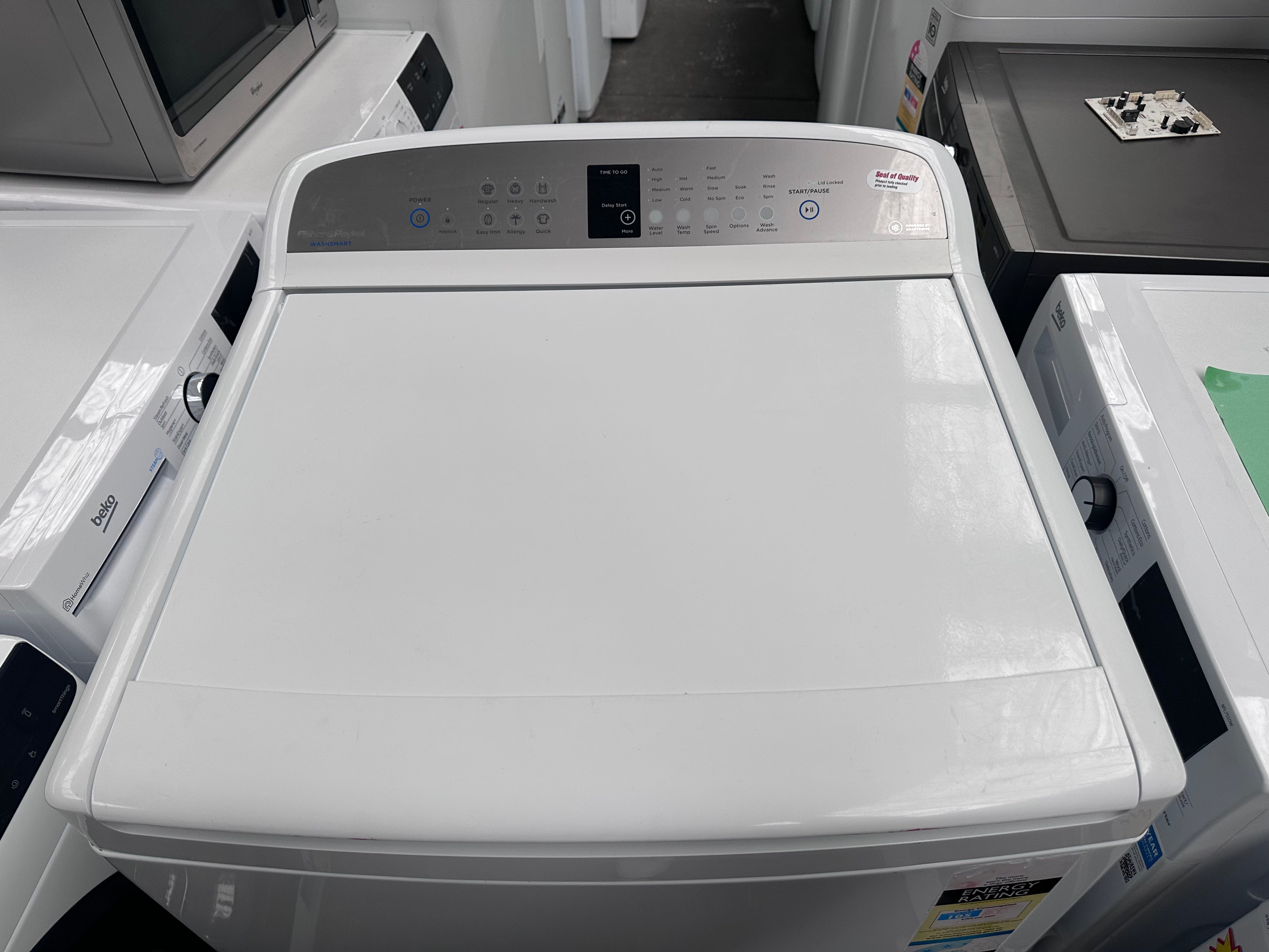Fisher & Paykel 10kg Wash Smart Top Loader Washing Machine - Energy Efficient, Quiet Operation [Certified Refurbished] - Perfect for Apartments, Laundry Rooms & Small Homes