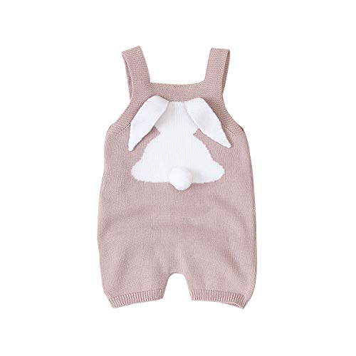 Back Bunny Onesie- Light Pink