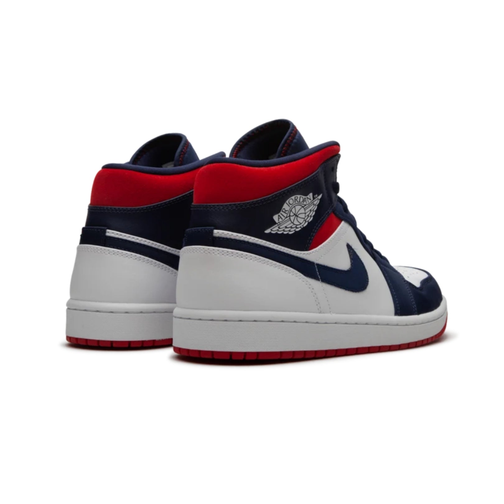 Air Jordan 1 Mid SE Sneakers - Navy, White & Red Colorway - Men's Basketball Shoes for Casual Wear & Street Style