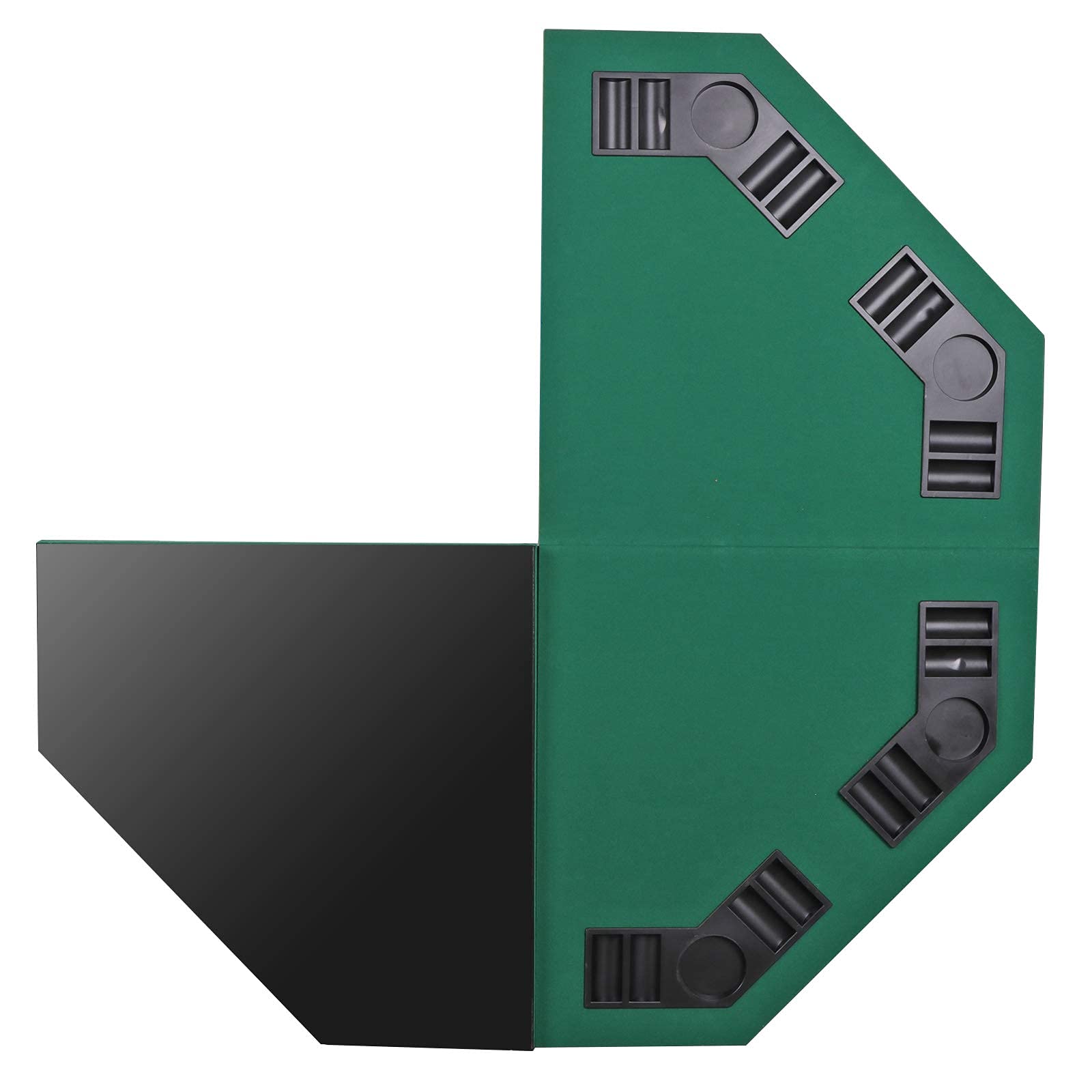 48-Inch Portable Poker Table Top - Foldable Octagon 8-Player Casino Poker Mat with Carrying Case | Perfect for Home Games, Parties & Casino Nights