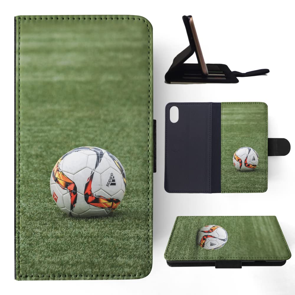 Premium Soccer Ball Design Flip Wallet Phone Case for Apple iPhone X & Xs - Stylish & Protective Cover for Sports Fans & Outdoor Activities