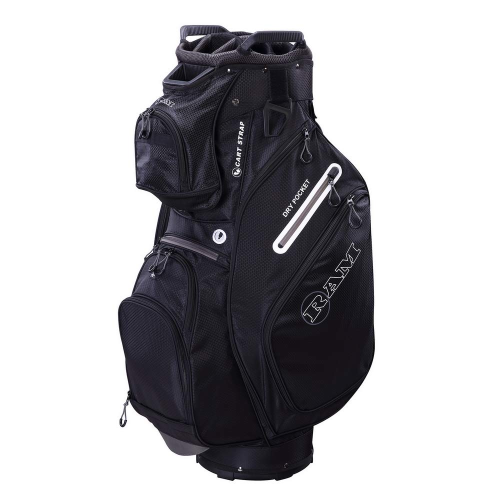 Ram Golf FX Deluxe 14-Way Full Length Dividers Golf Cart Bag - Premium Storage for Clubs & Accessories, Perfect for Golf Courses & Tournaments