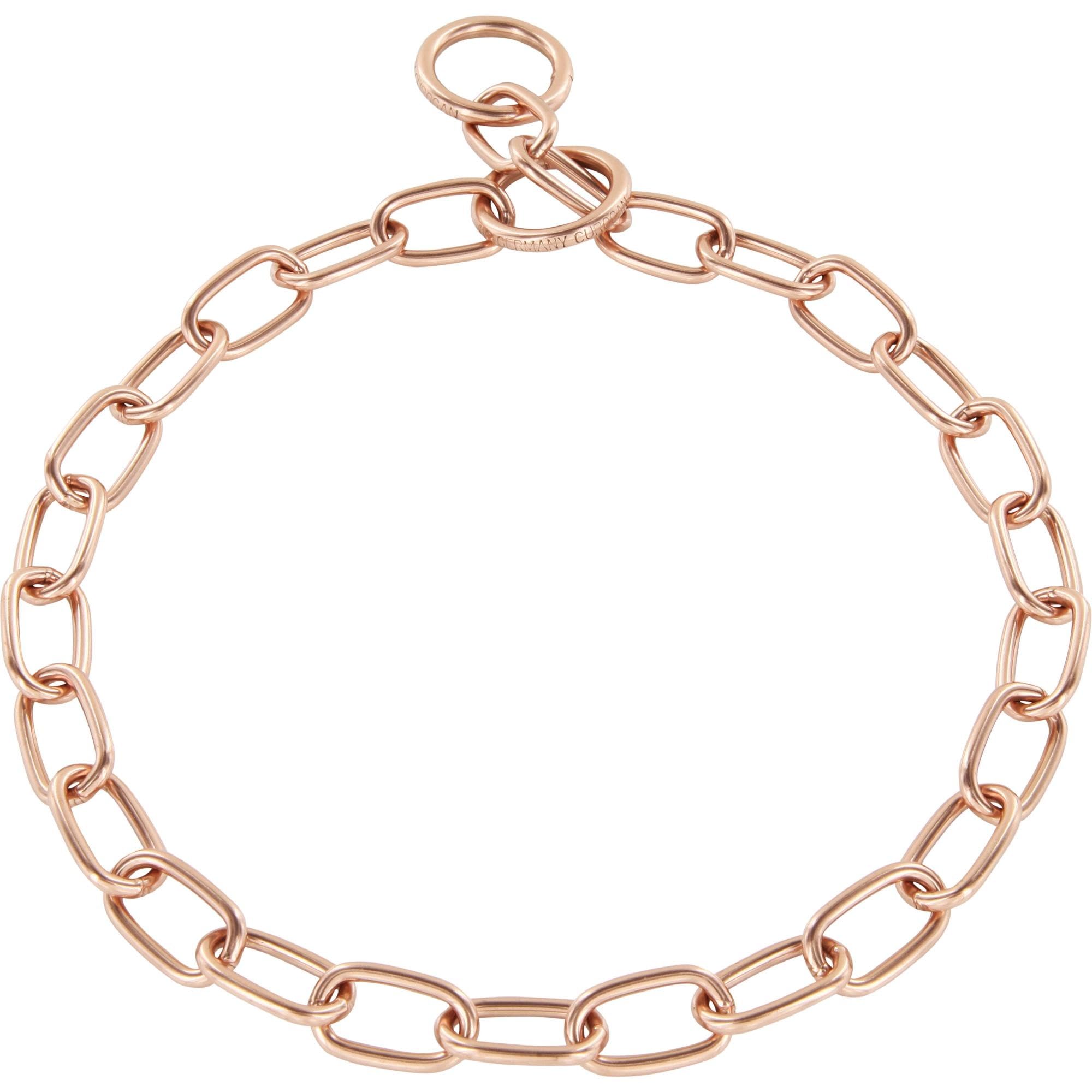 Herm Sprenger Curogan Short Link Fur Saver Dog Training Collar - Hypoallergenic Nickel-Free No-Pull Slip Chain for Small, Medium & Large Dogs - Made in Germany (22 Inch) - Perfect for Obedience Training & Gentle Control