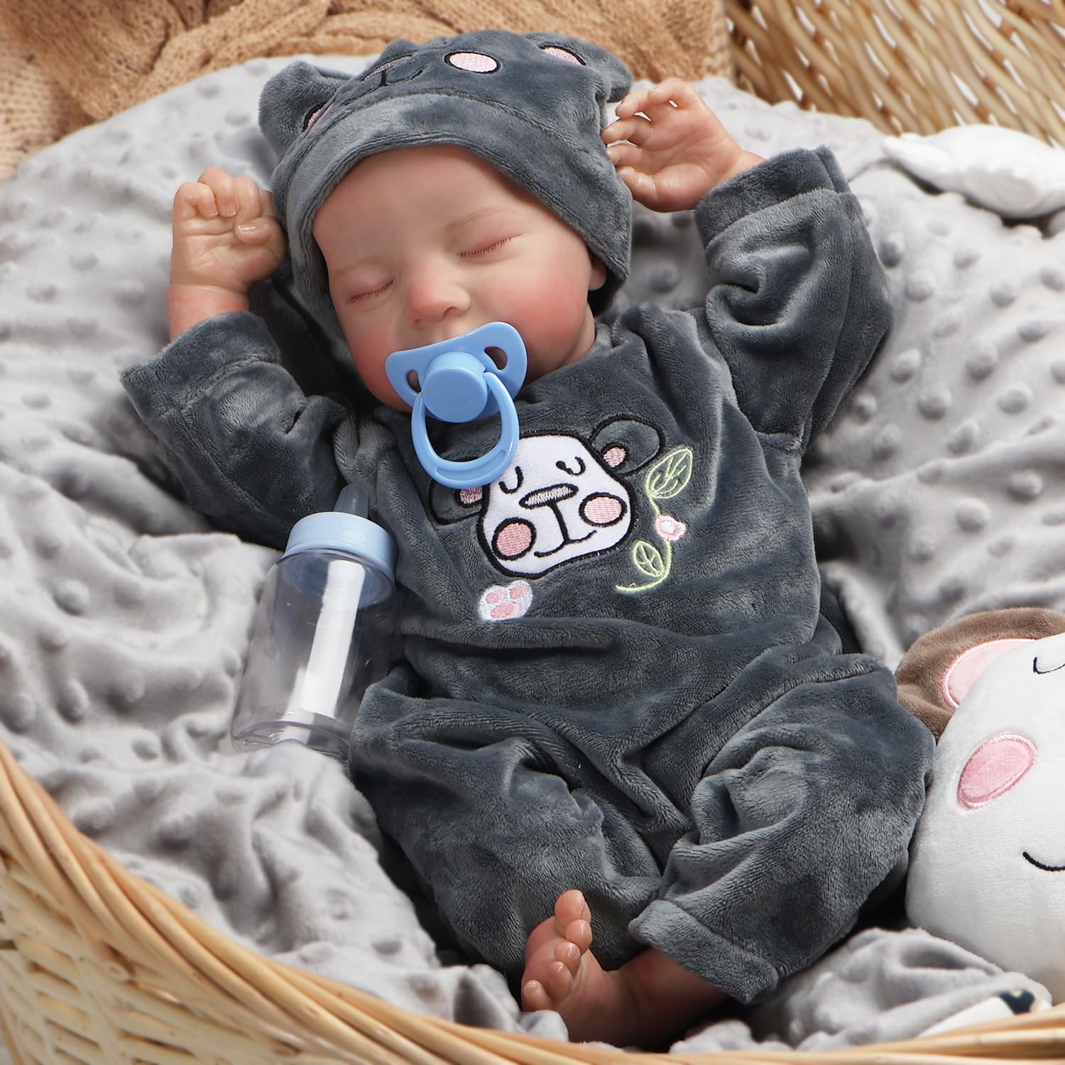 18 Inch Realistic Reborn Baby Doll - Lifelike Full Vinyl Body for Kids Age 3+ | Perfect for Role Play, Gift Giving & Collecting (Levi.B)