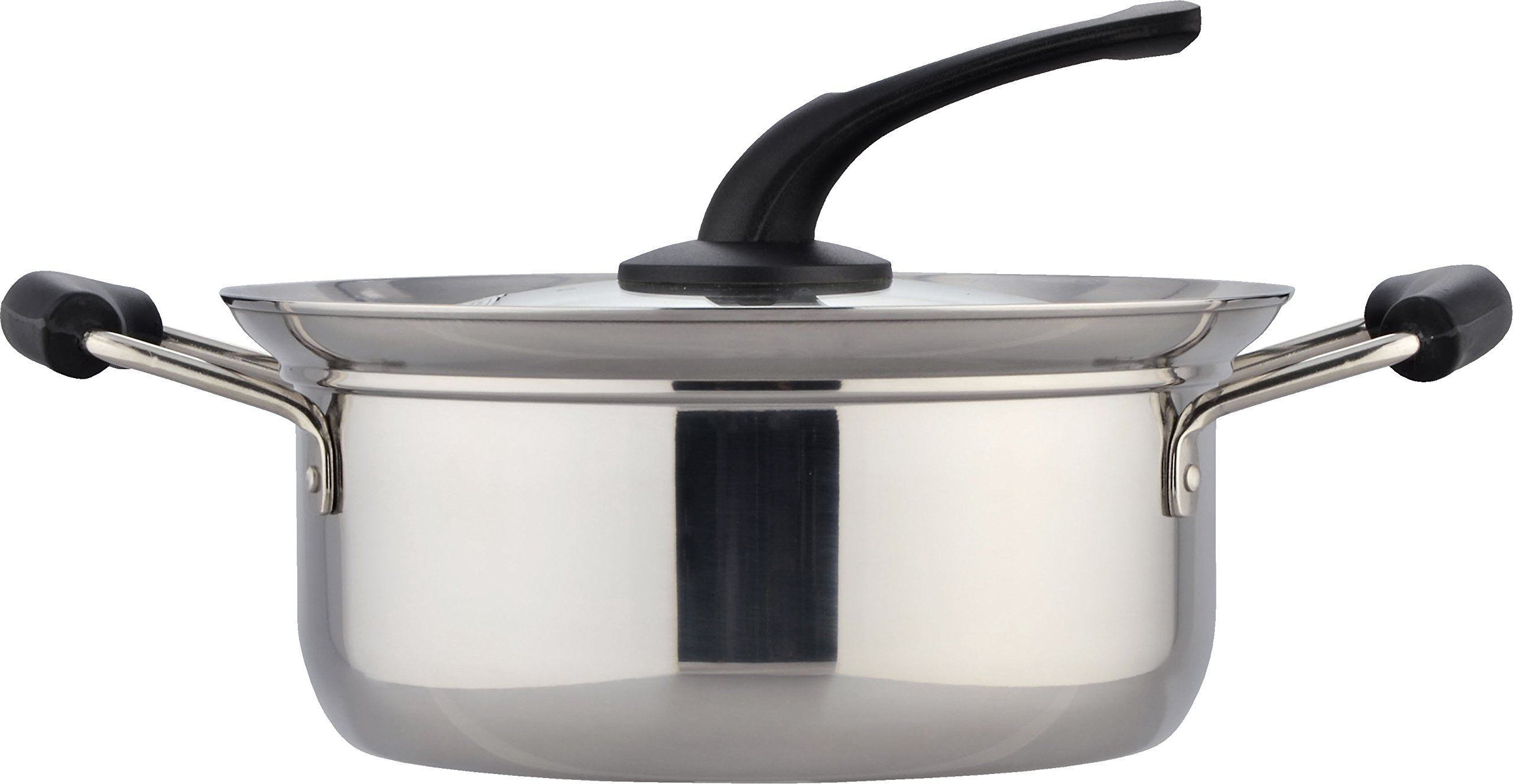 Kovolaise Double Handled Pot 8.7 Inch (22cm) - Induction & Gas Compatible Cooking Pot for Noodles, Soup, Boiling - Perfect for Home Kitchen & Camping