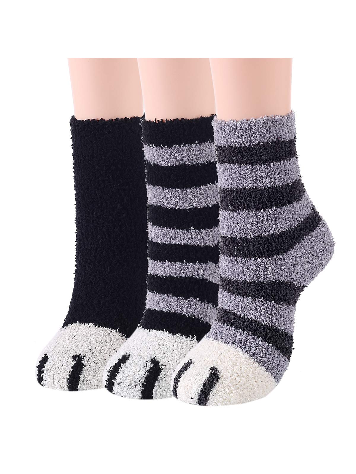 Century Star Non-Slip Fuzzy Socks for Men - Warm Cozy Winter Socks with Grips, Fluffy Athletic Socks for Home, Office & Christmas Gifts - Perfect for Indoor, Outdoor & Holiday Wear