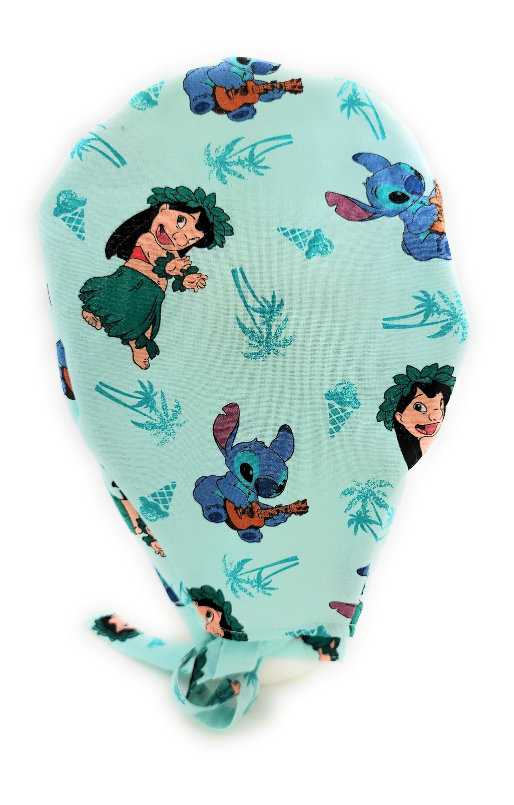 Fun Cartoon Dog & Sci-Fi Movie Print Cotton Scrub Cap for Girls - Multi-Color Do-Rag Headwear for Nurses, Doctors & Medical Professionals